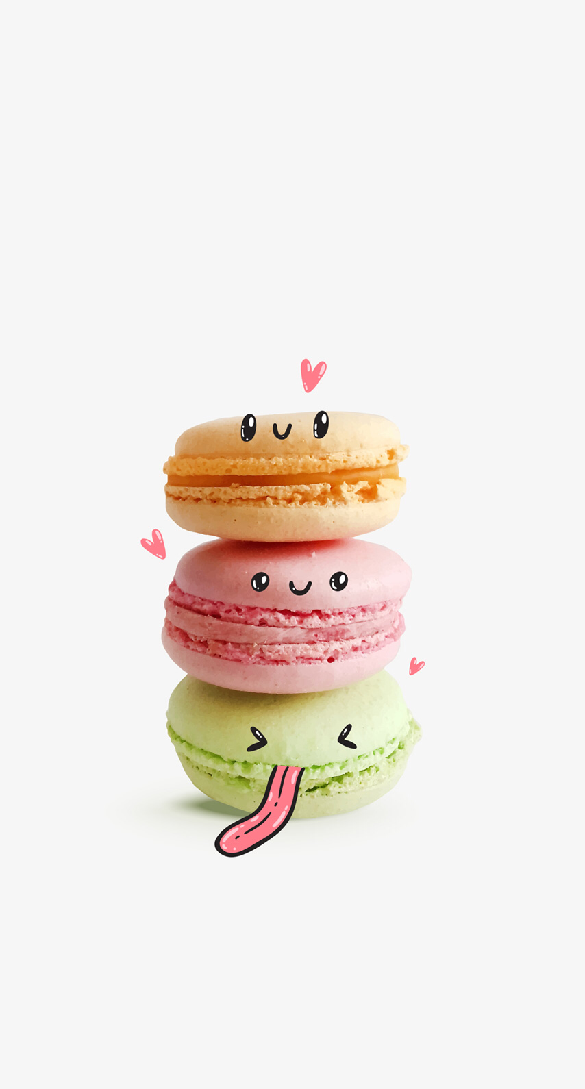 Cute & minimal // wallpaper, background. Wallpaper iphone, Objek gambar, Kue macaroon