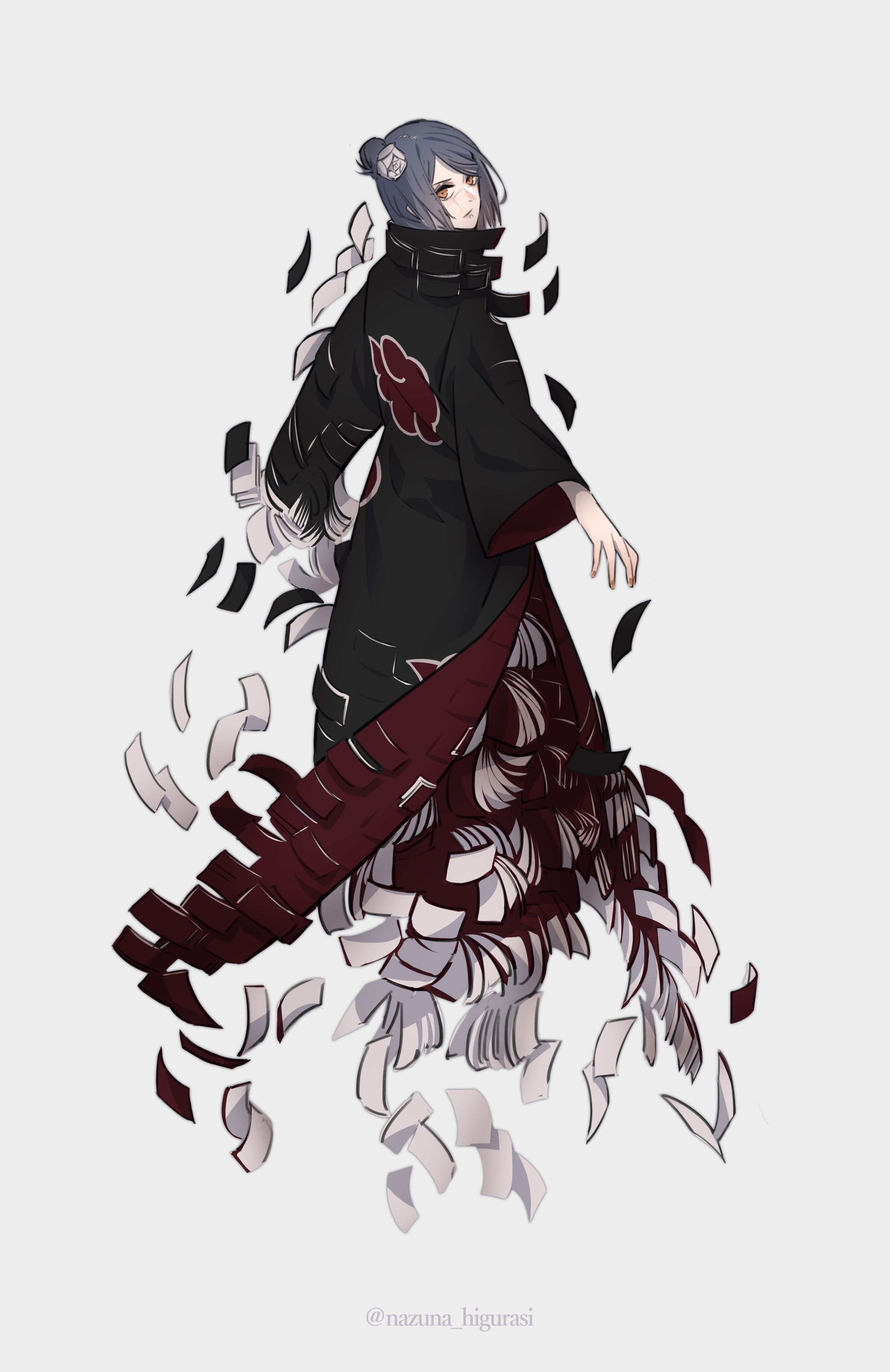 Anime Anime Girls Naruto Anime Naruto Shippuuden Simple Background Konan Akatsuki Naruto Shippuuden Wallpaper:2400x3700