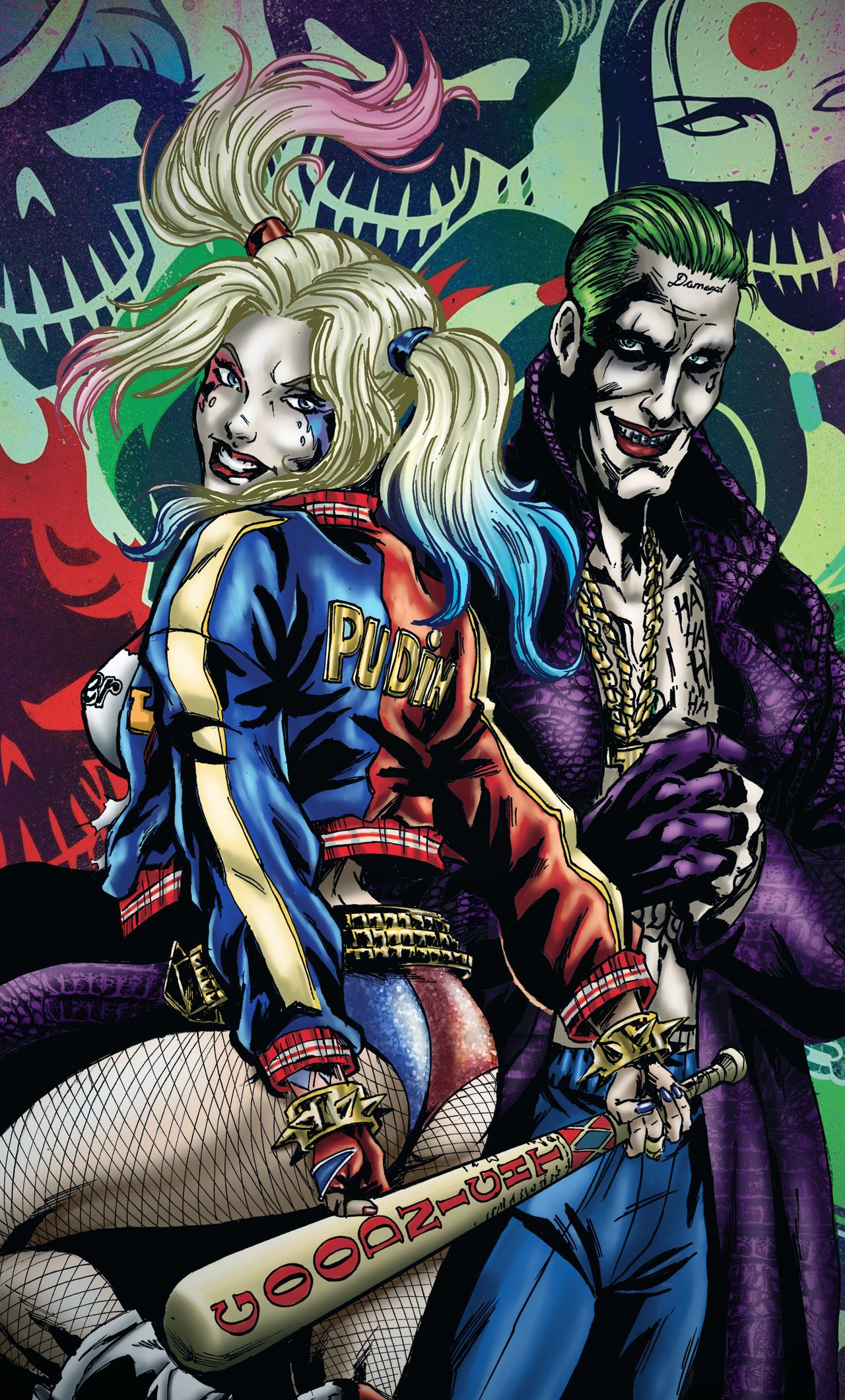 Joker And Harley Quinn Art iPhone HD 4k Wallpaper, Image, Background, Photo and Picture