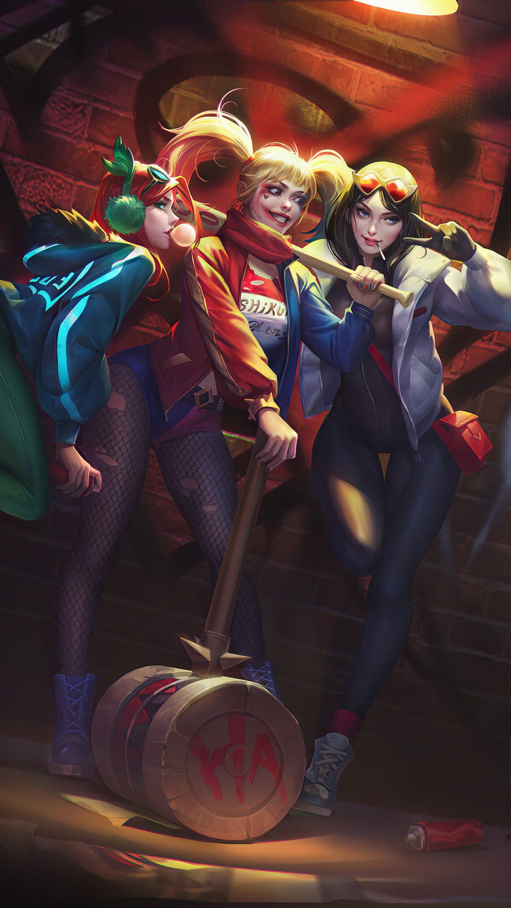 Harley Quinn, Joker, Girls, 4K phone HD Wallpaper, Image, Background, Photo and Picture