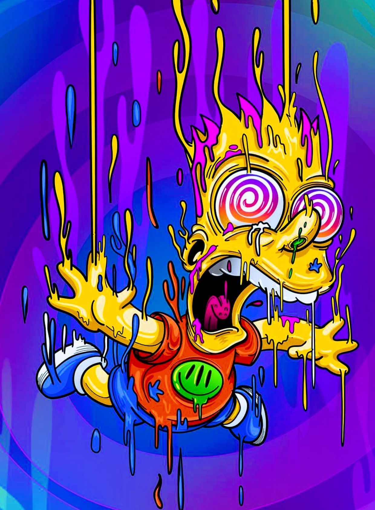 Bart Simpson Trippy Wallpaper Free Bart Simpson Trippy Background
