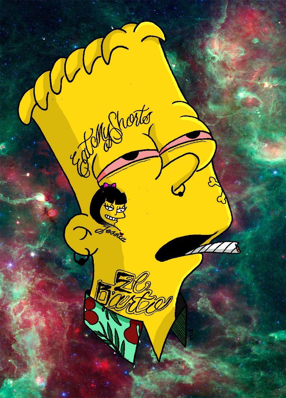 Trippy Bart Wallpapers Wallpaper Cave