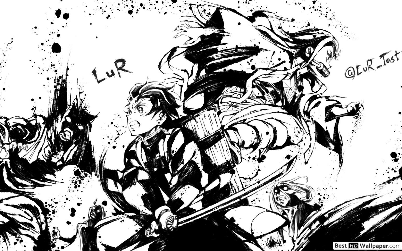 Demon Slayer Manga Panel Wallpaper