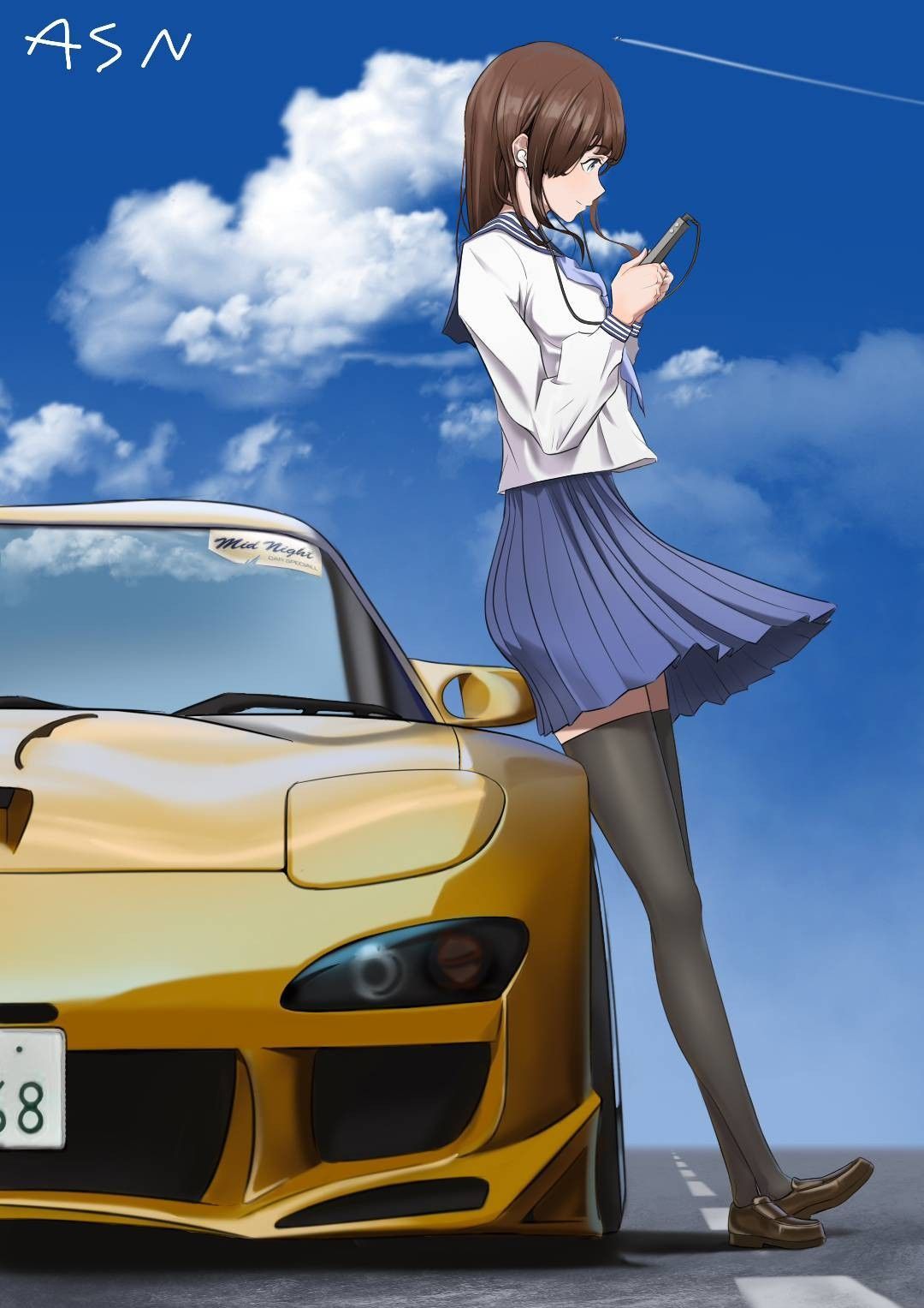 Car Anime Girl Wallpapers - Wallpaper Cave