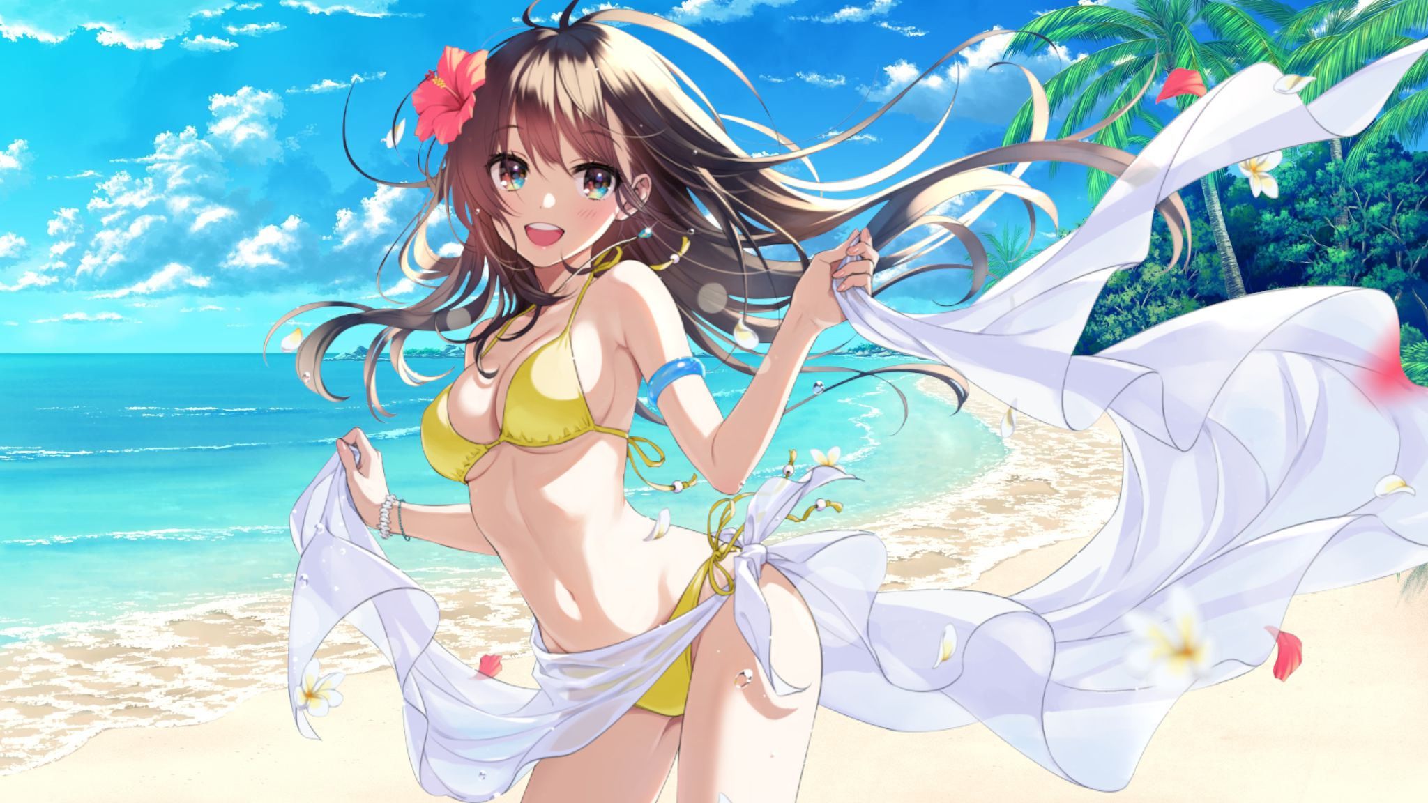 Anime Girl Wallpaper Beach Wallpaper HD