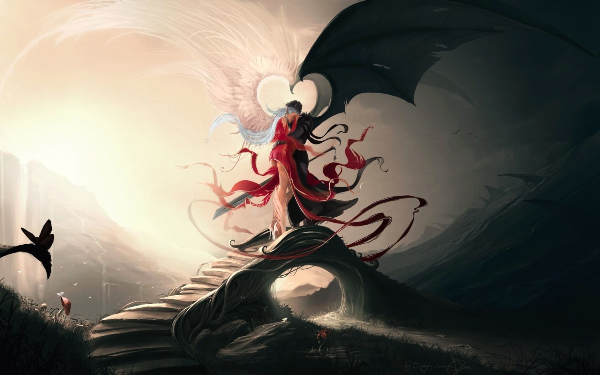 Tons of awesome anime angel and demon wallpapers to download for free. 