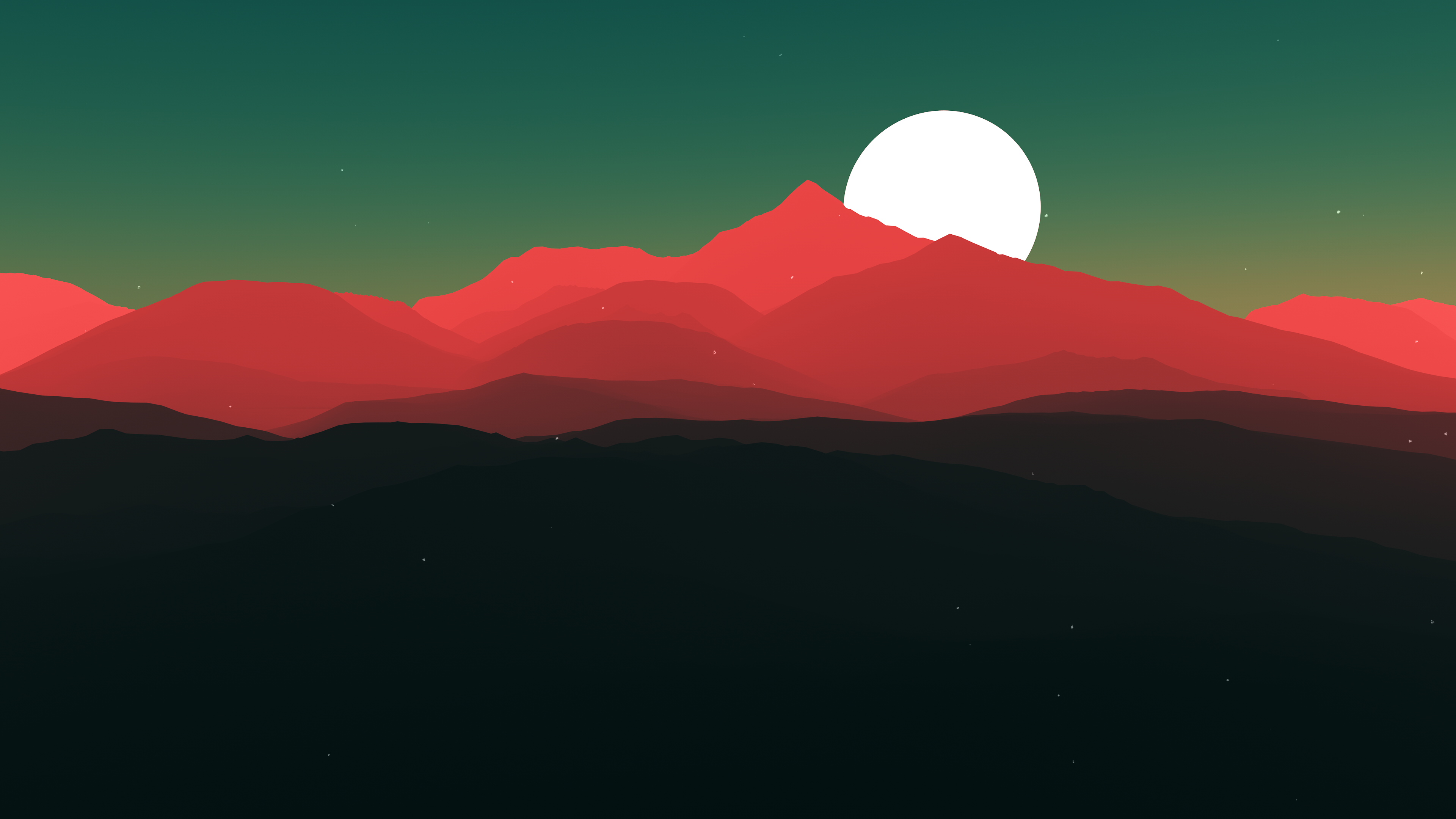 Colorful Mountains Night Minimal, mountains, minimalism, minimalist,  artist, HD wallpaper