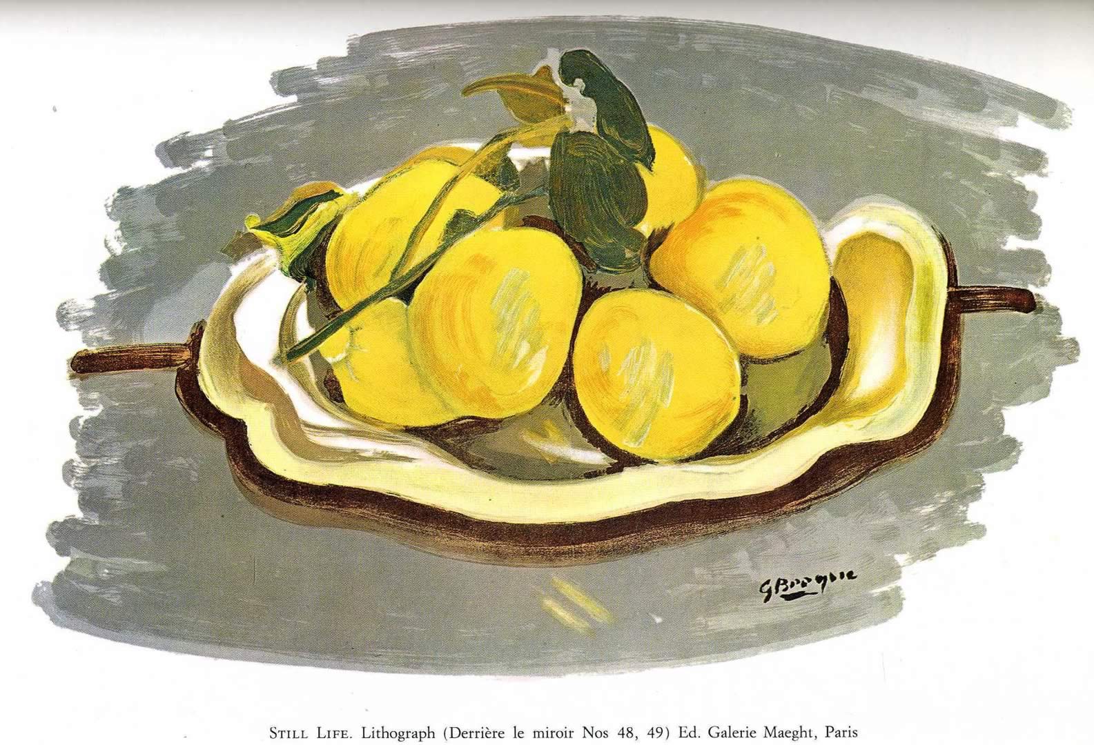 Bowl Of Lemons Braque Wallpaper Image