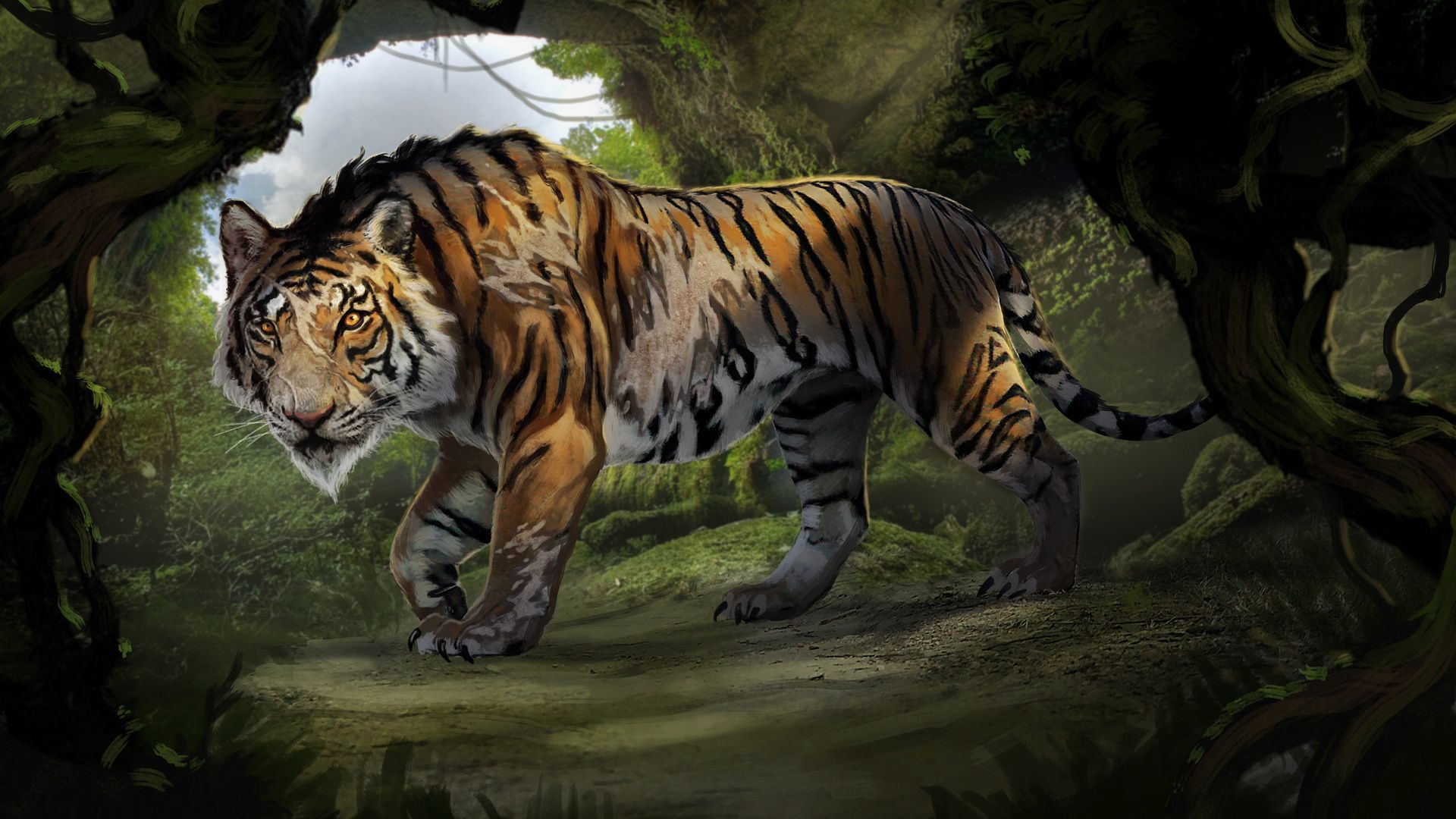 Wallpaper Shere Khan, Tiger, The Jungle Book, 2016 Book Shere Khan Concept Art Wallpaper & Background Download