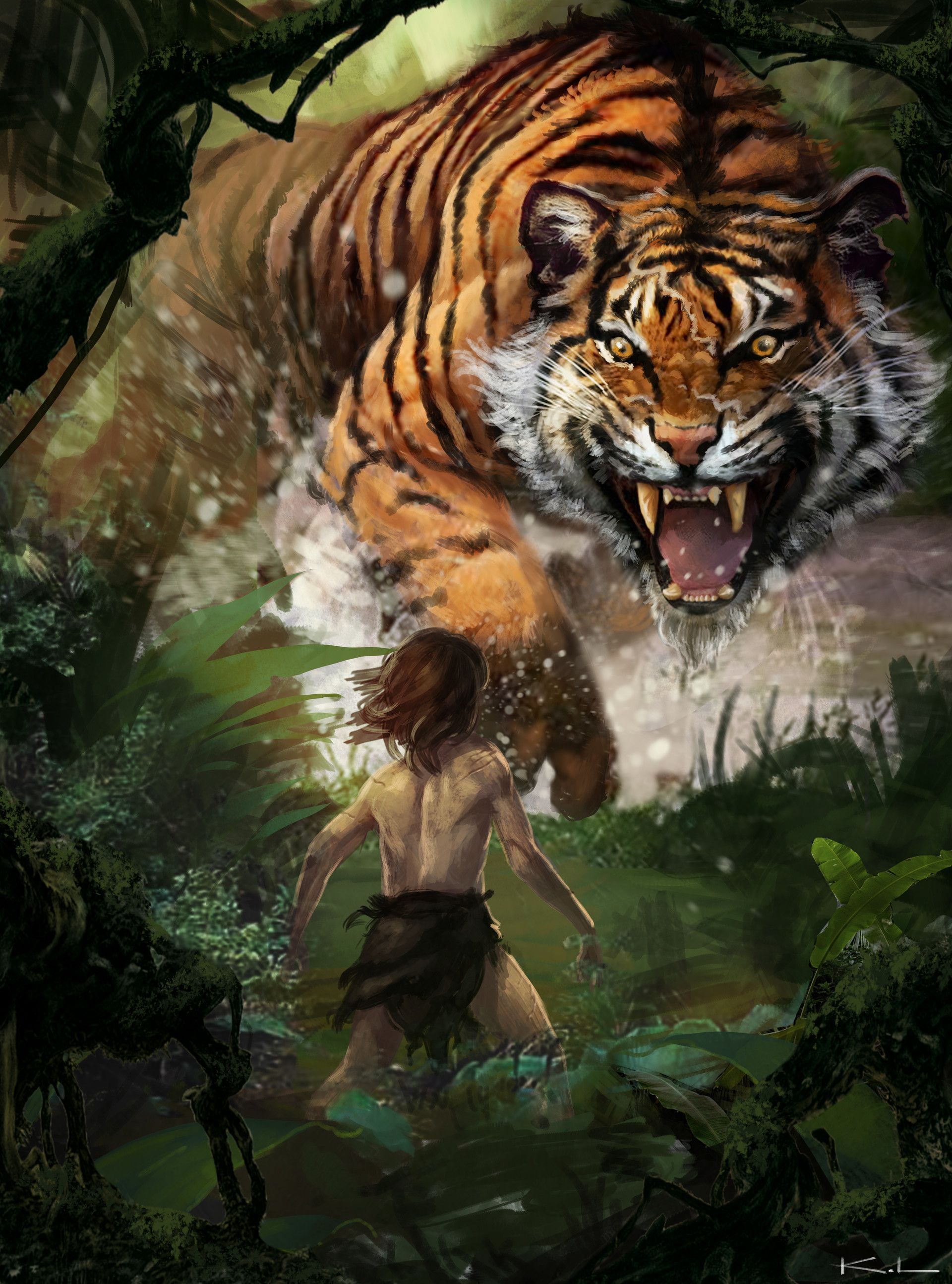 SHERE KHAN The Jungle Book, 2016. Jungle art, Tiger artwork, Tiger art
