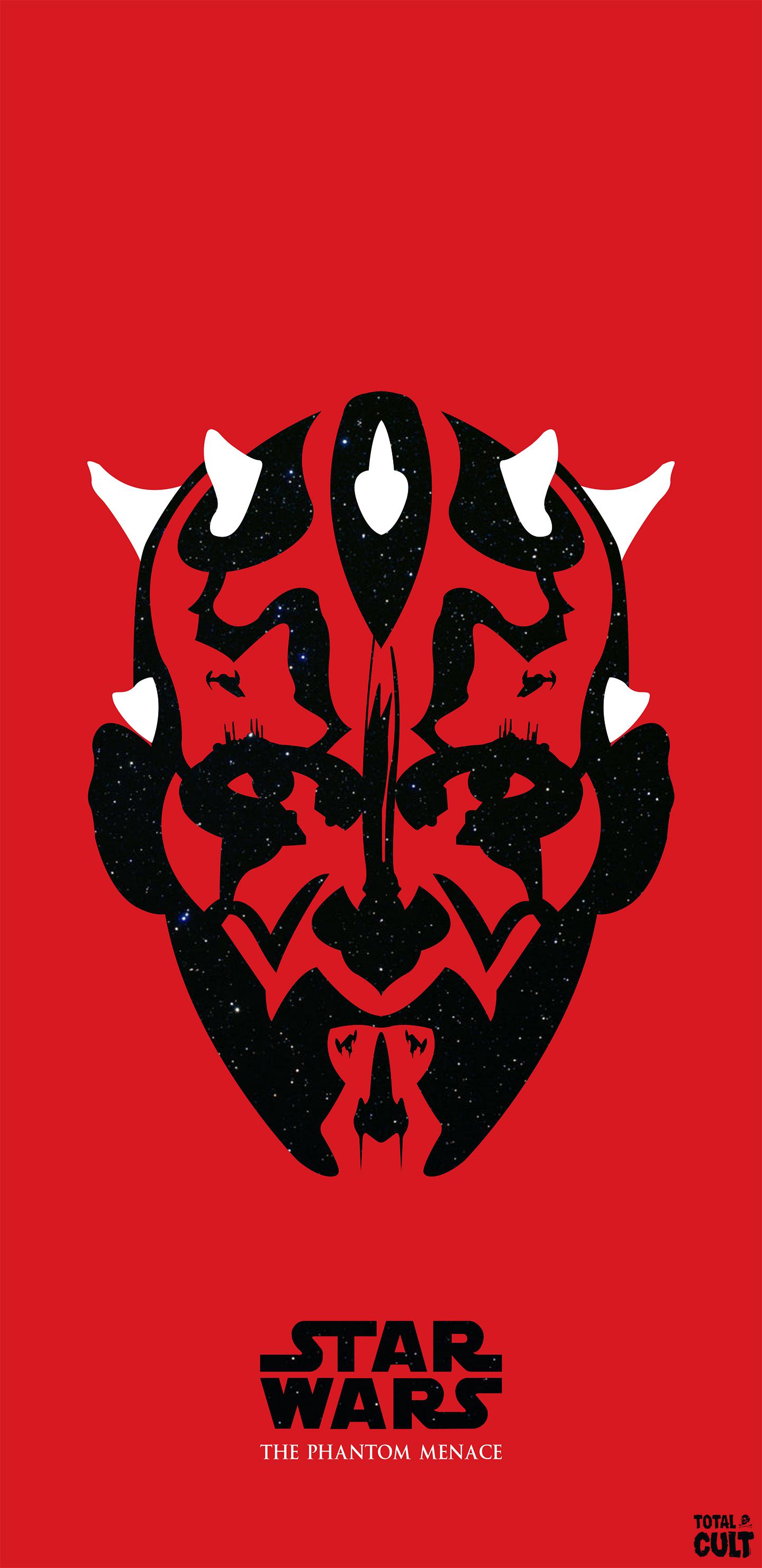 Darth Maul Phone Wallpaper promised, an updated version of my Darth Maul artwork made of ships from The Phantom Menace film. Enjoy!