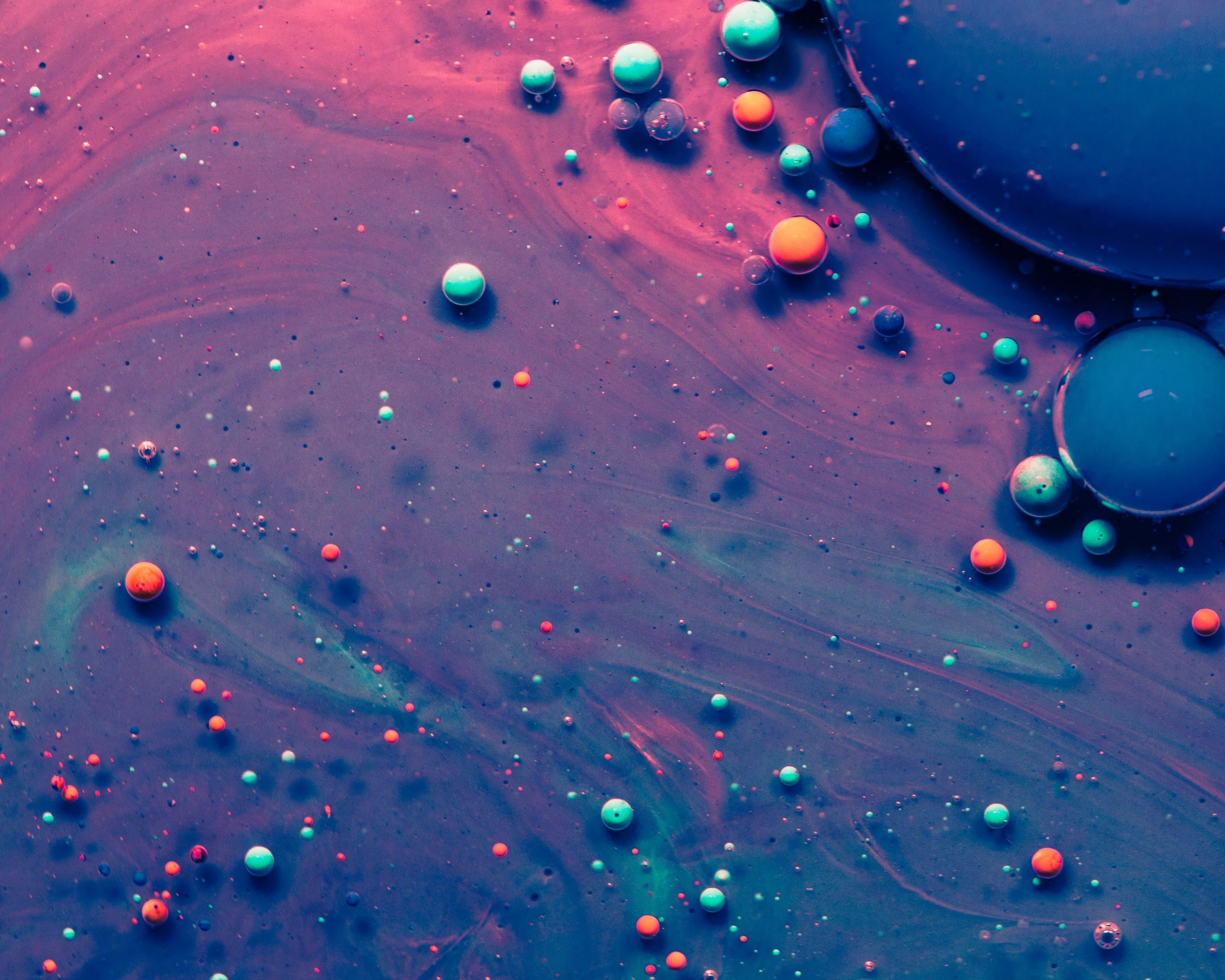 Ink & Oil Bubbles Swimming in a Wave of Colors Wallpaper. The best collection of HD, 4K, 5K and 8K Wallpaper