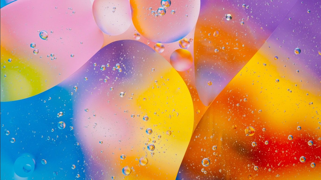 Colorful Oil Bubbles HD Abstract Wallpaper