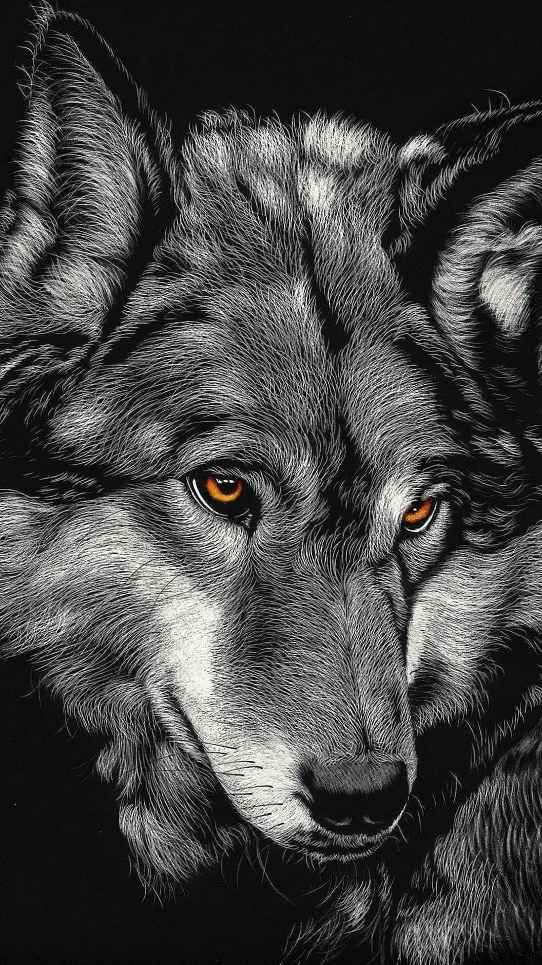 Black Wolf iPhone X Wallpaper
