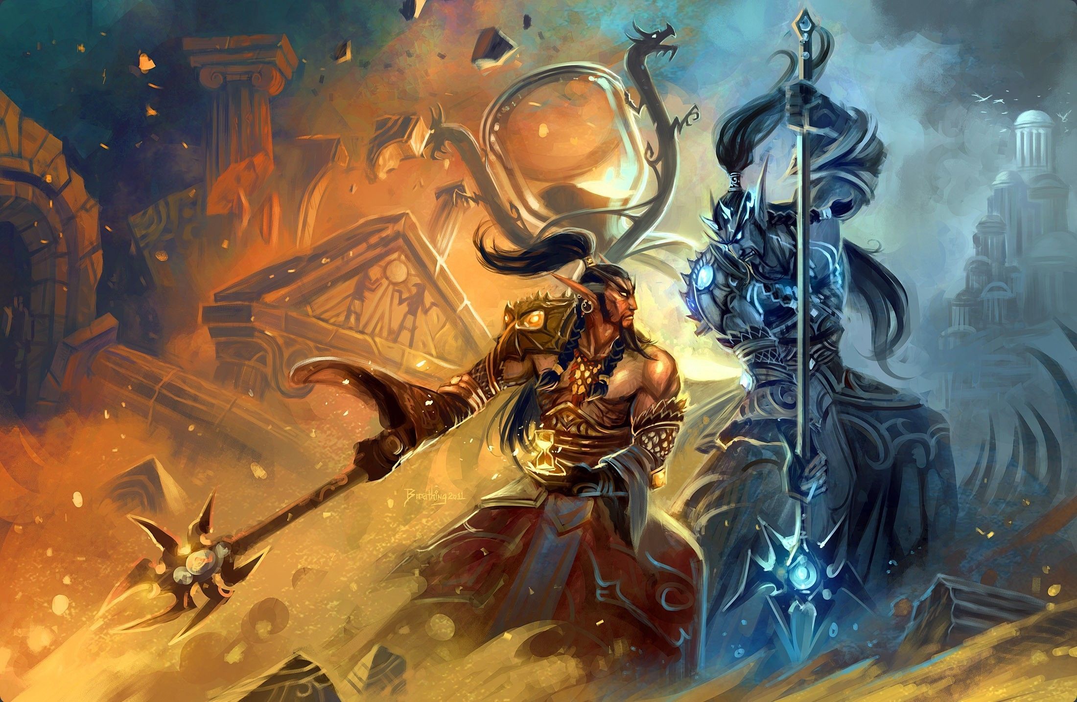 Wallpaper World Of Warcraft Warriors Men Games Photo Warrior HD Wallpaper