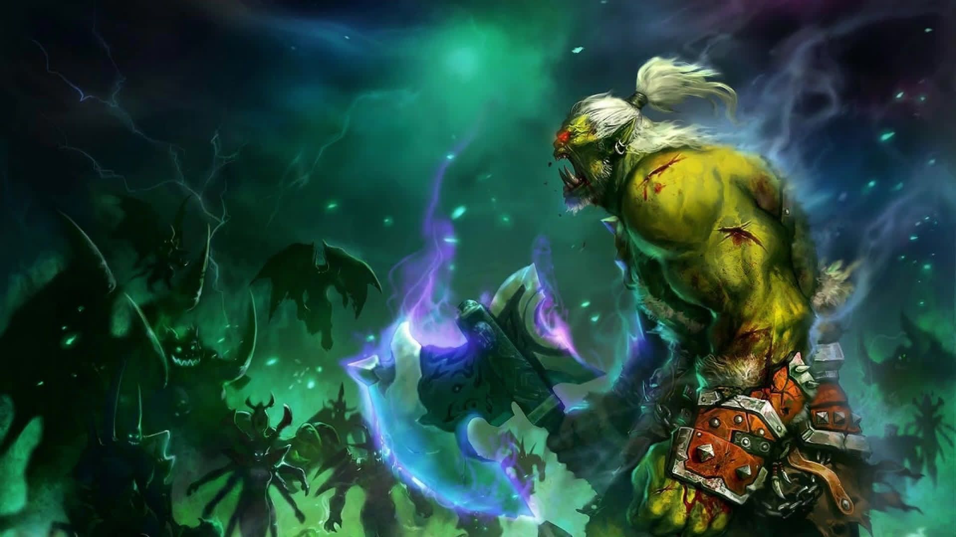 1920x World Of Warcraft Warrior Orc Live Wallpaper The Red