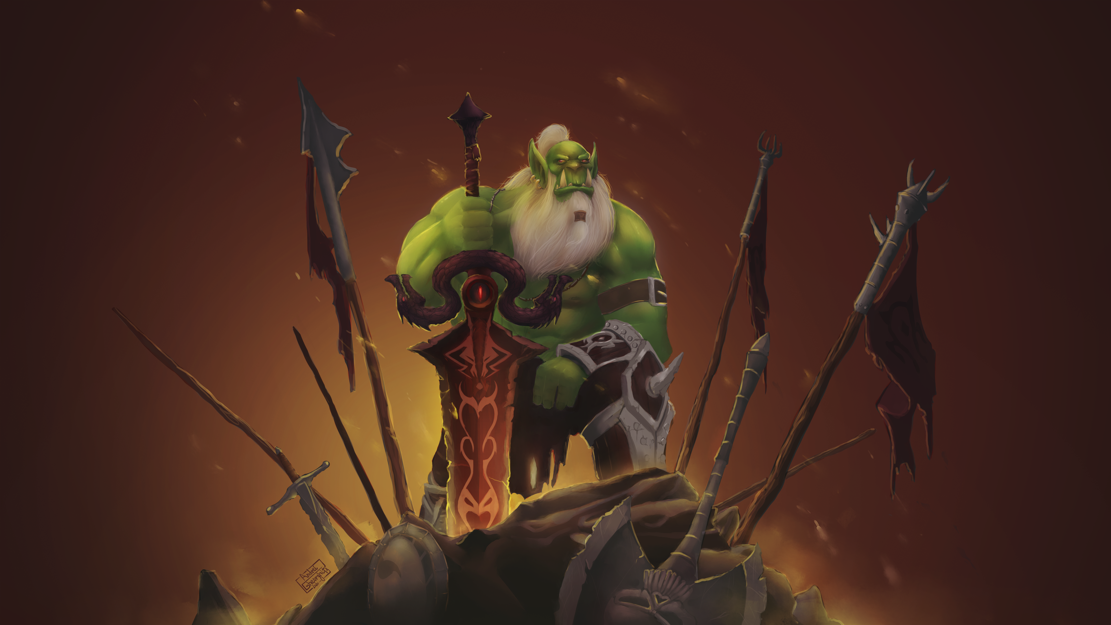 orc warrior wallpaper