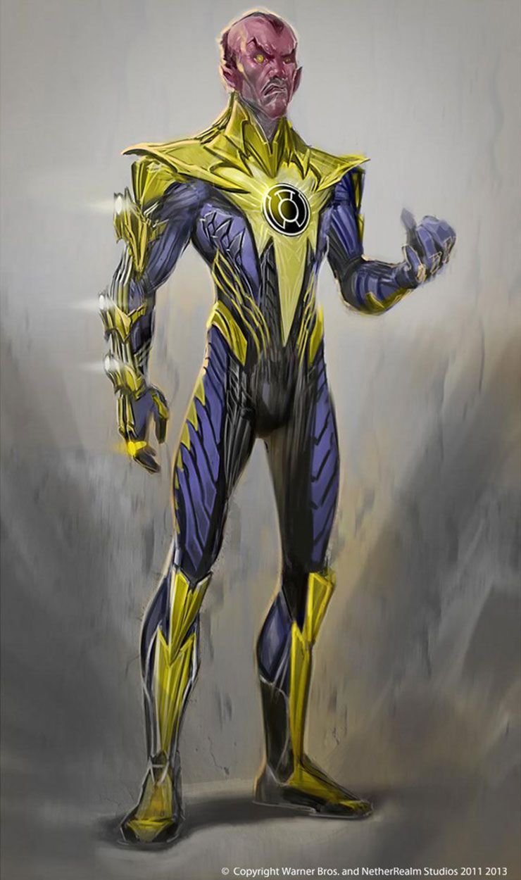 Sinestro Design & Art: Gods Among Us. Dc comics art, Comic villains, Superhero characters