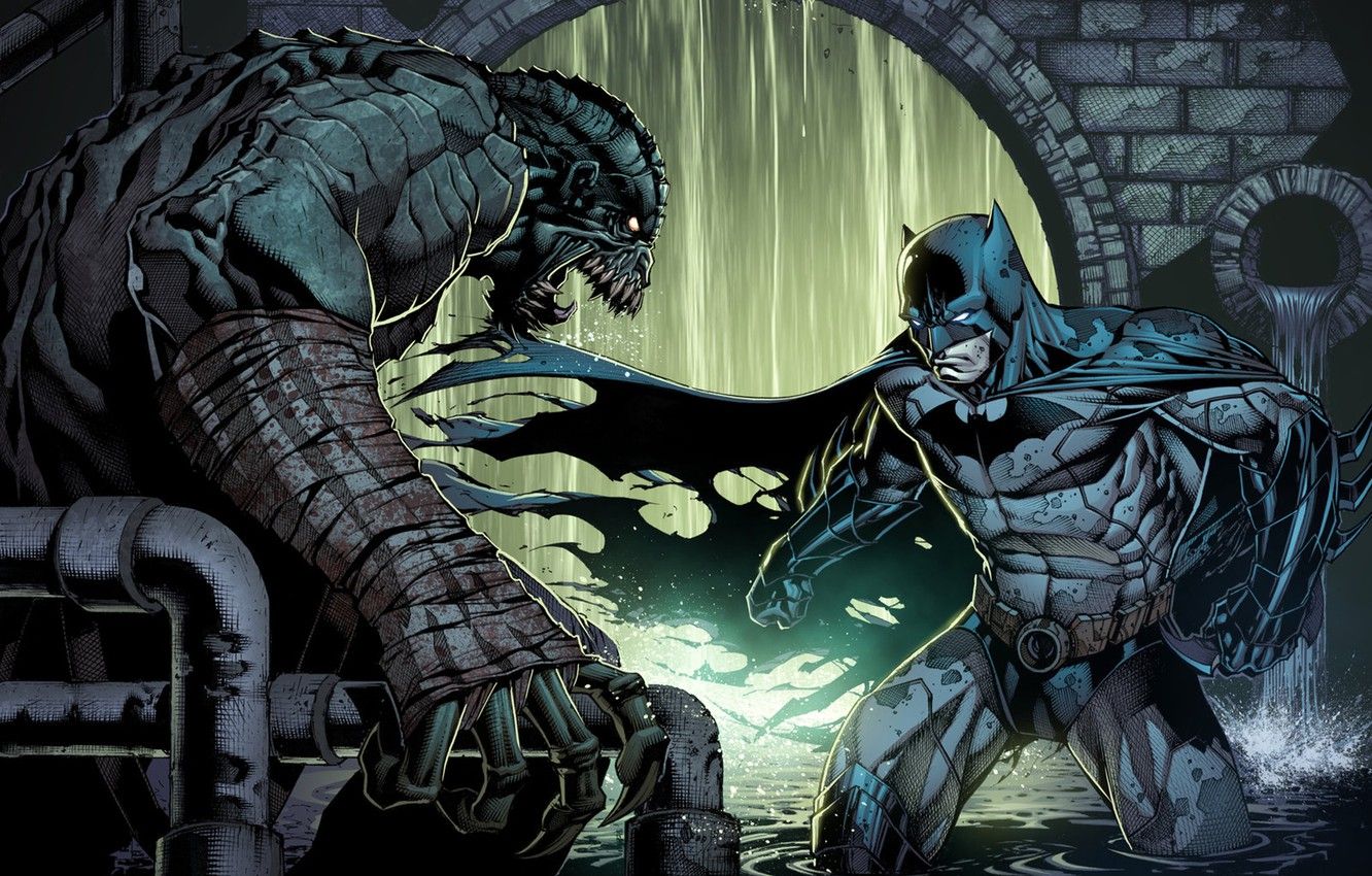 Wallpaper batman, DC Comics, arkham, bruce wayne, Killer Croc image for desktop, section фантастика