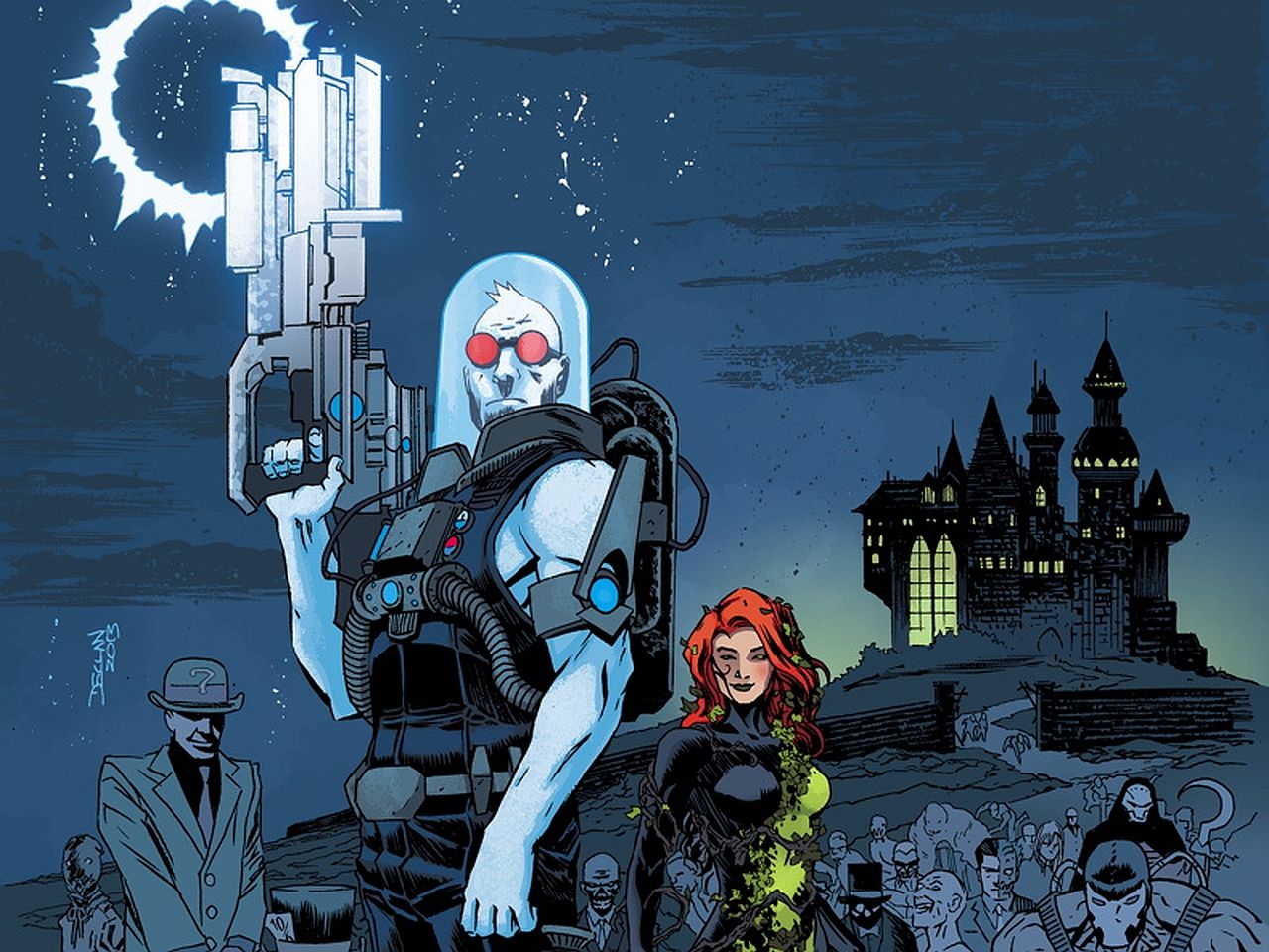 Mr Freeze Dc Comics Poison Ivy Riddler Dc Comics Wallpaper:1280x960