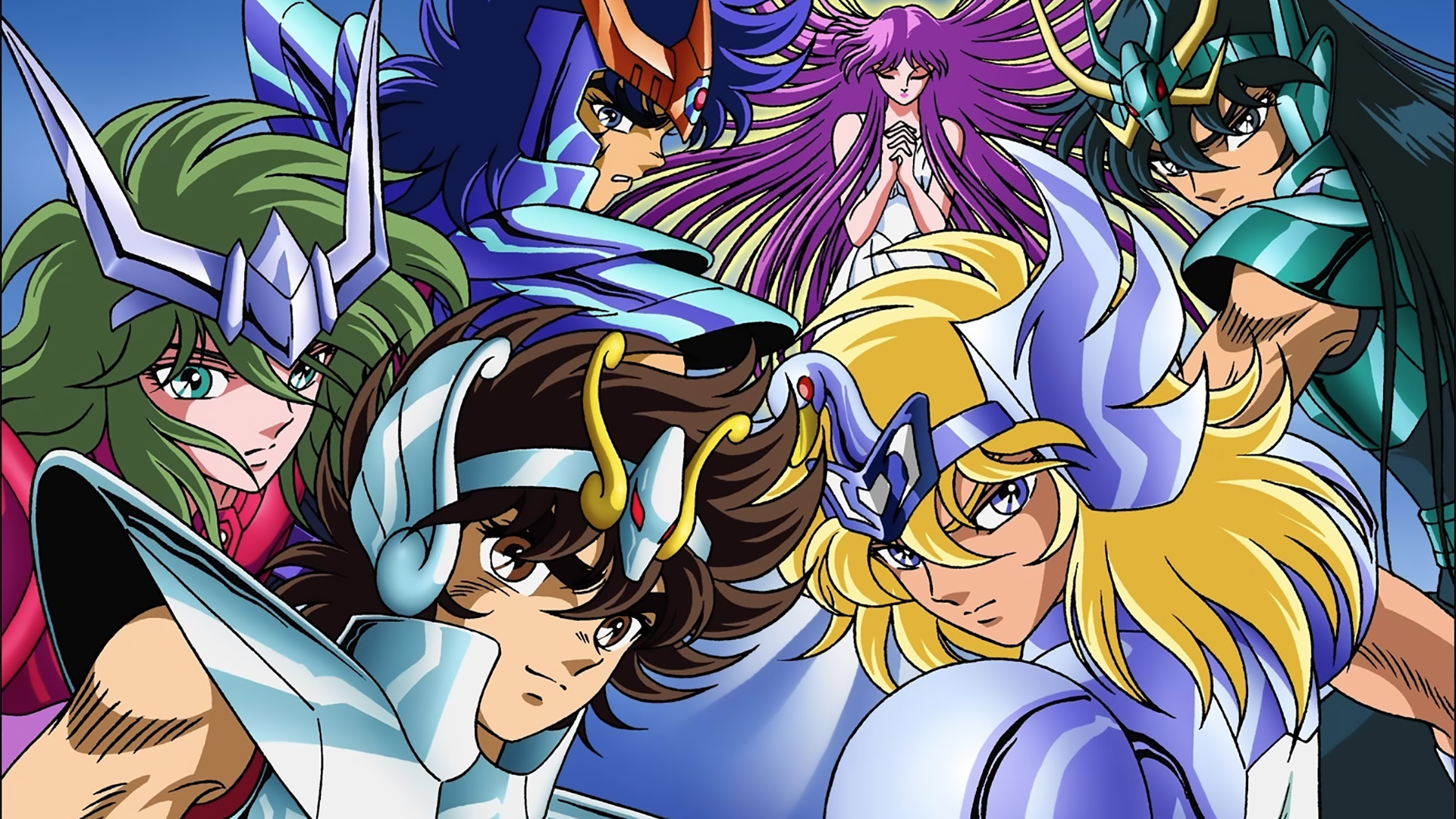 Andromeda Shun Athena Saint Seiya Cygnus Hyoga Dragon Shiryu Pegasus Seiya Phoenix Ikki Saint Seiya Wallpaper:1920x1080