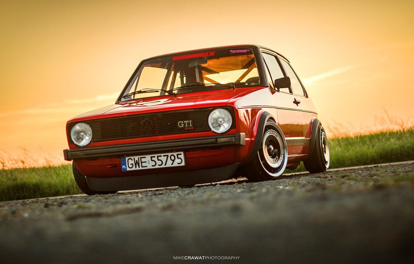 Photo Wallpaper Red, Auto, Volkswagen, Machine, Golf, Golf Mk1 Gti Wallpaper & Background Download