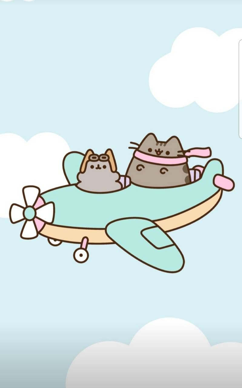 Pusheen and Stormy wallpaper
