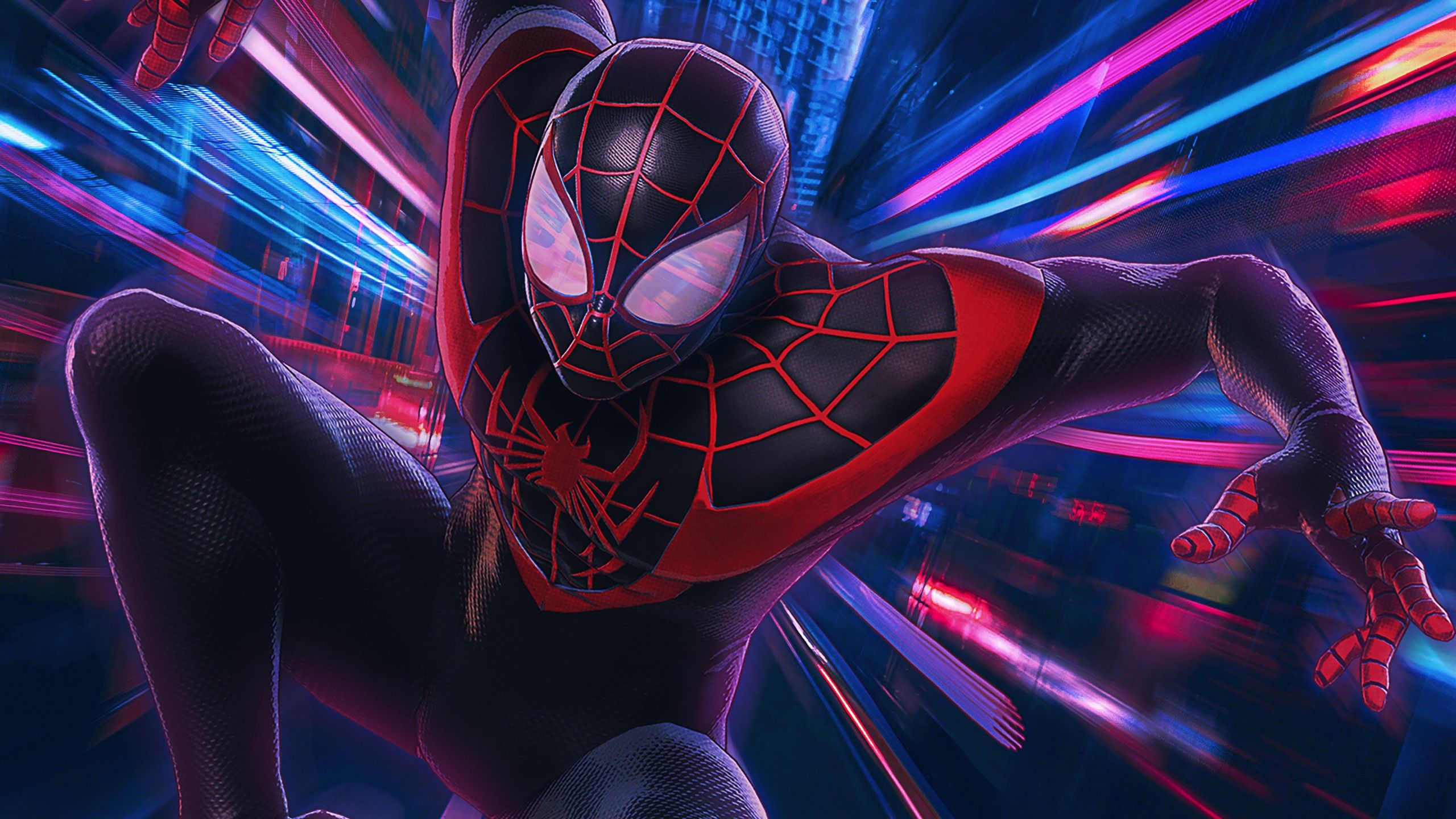 Spider Man 4K Wallpaper, Miles Morales,, Into The Spider Verse, Marvel Superheroes, Graphics CGI