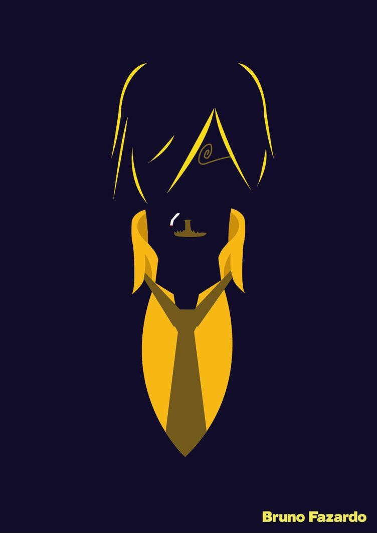 Sanji Minimal by libregon. One piece wallpaper iphone, One piece drawing, One piece manga