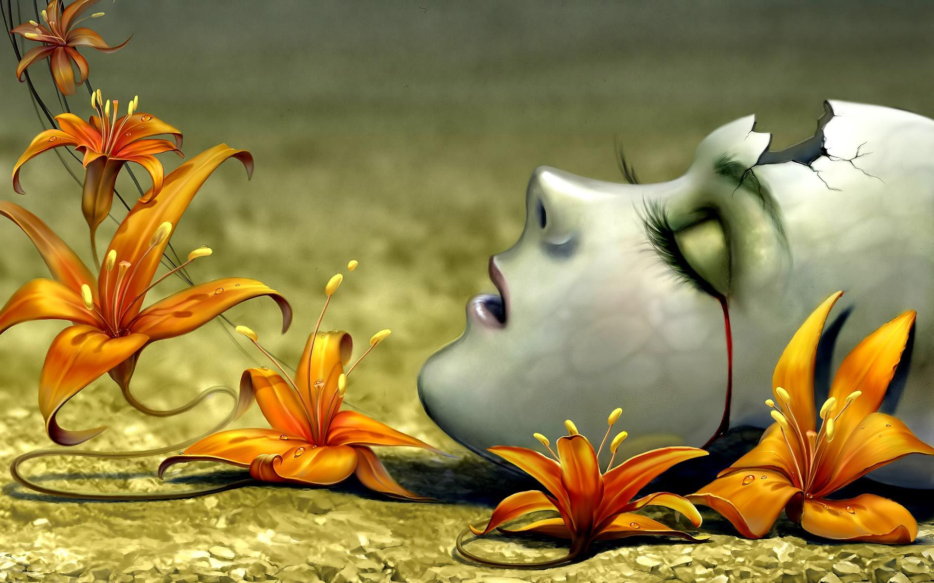 Wonderfull HD Face Art Wallpaper Art Wallpaper & Background Download