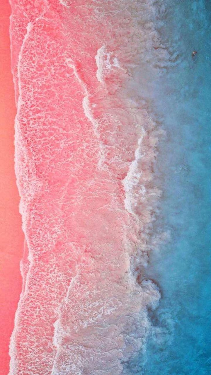 iPhone and Android Wallpaper: Pink Beach Wallpaper for iPhone and Android. Beach wallpaper iphone, Ocean wallpaper, Beach wallpaper