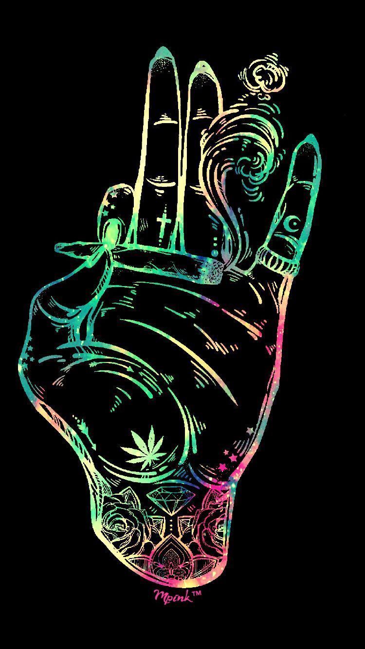 Neon Weed Wallpaper