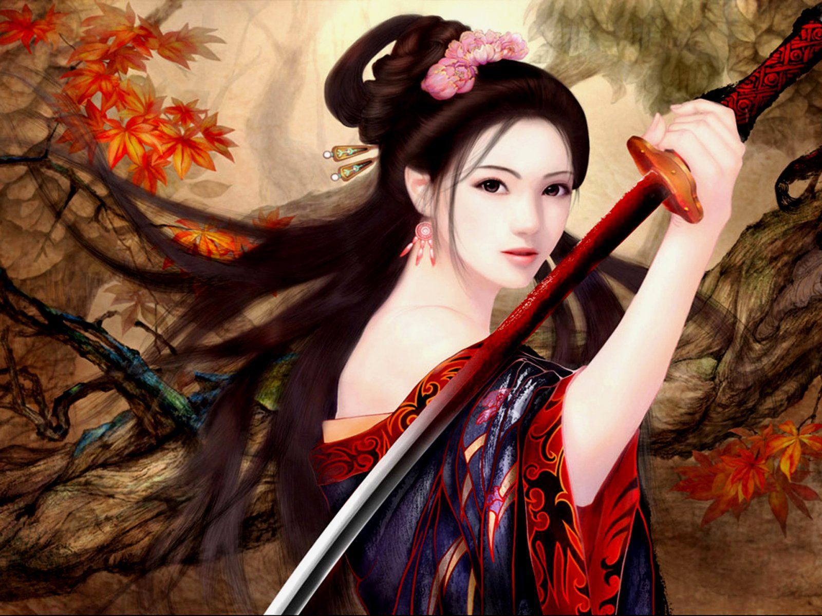 Beautiful Japanese Fantasy Girl Girls Wallpaper & Background Download
