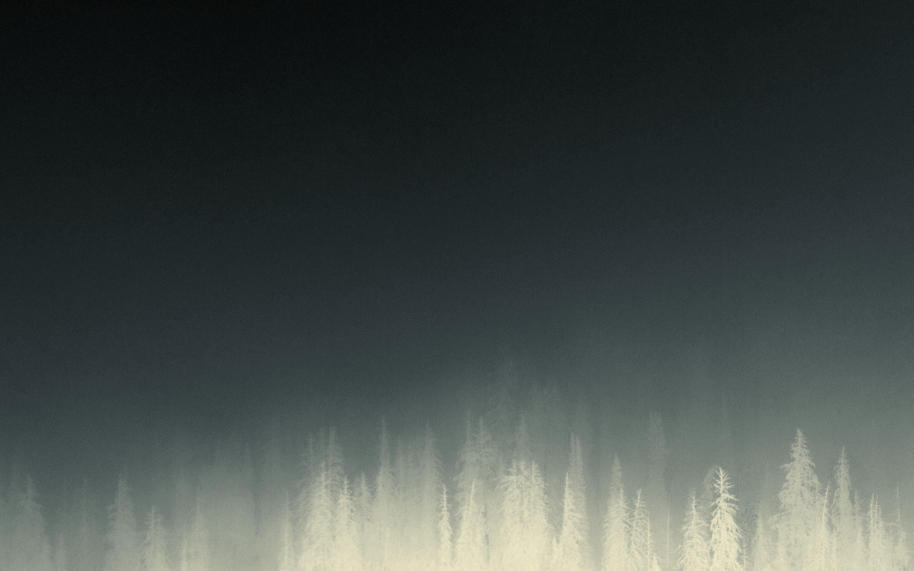 Fog Minimal Mountain Wood Nature Blue Dark Wallpaper