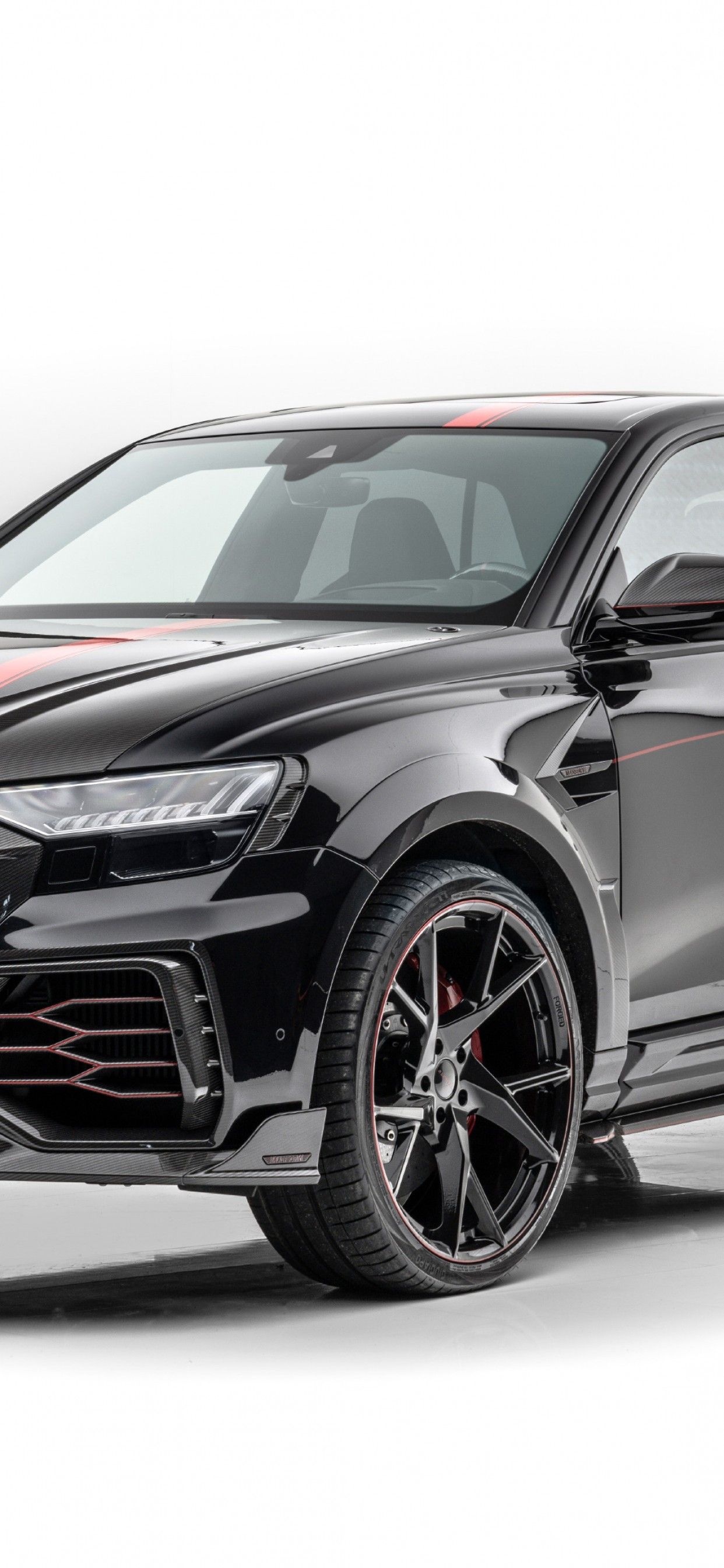 Audi RS Q8 4K Wallpaper, Mansory, White background, Cars