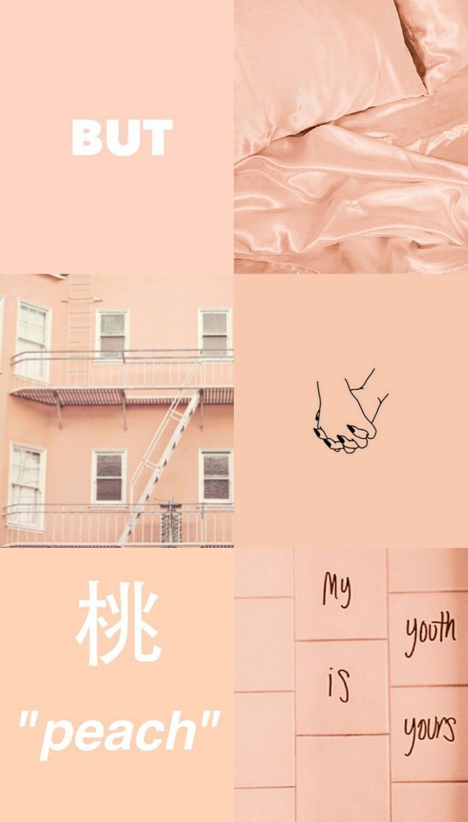 Peach Aesthetic Collage Wallpaper • Wallpaper For You