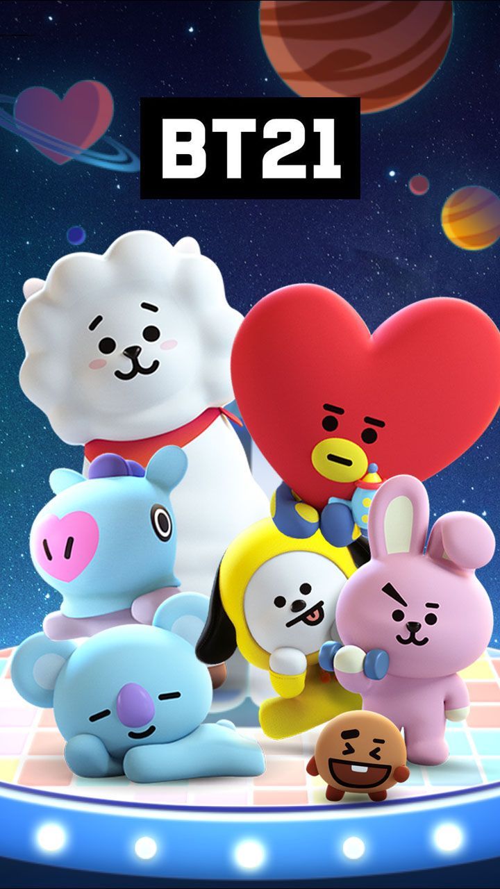 BTS #BT21. Lukisan keluarga, Kartu lucu, Wallpaper lucu