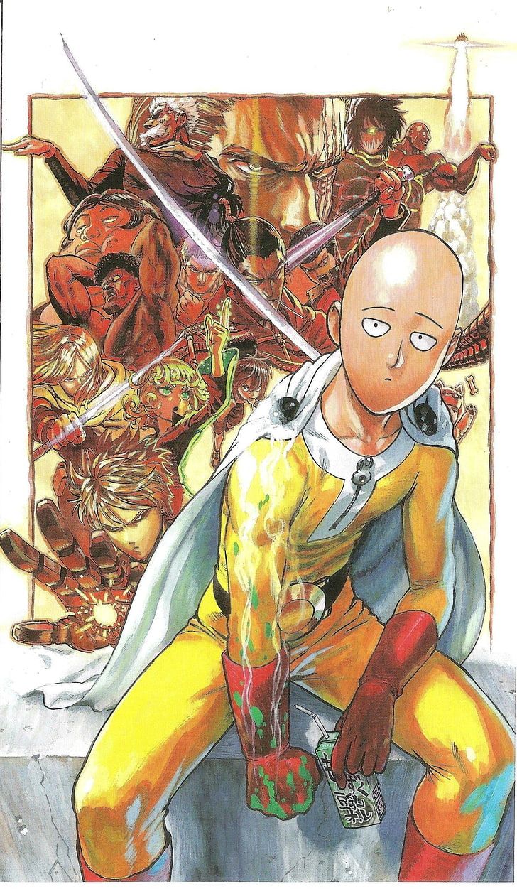 One Punch Man Saitama Character Painting, Manga, One Punch