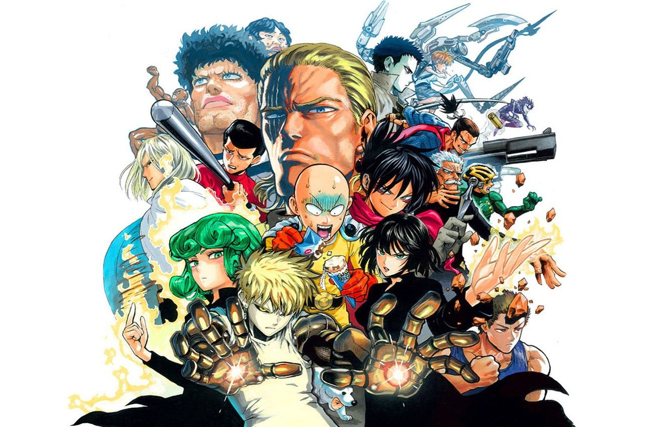 Wallpaper anime, man, hero, asian, manga, japanese, oriental, asiatic, powerful, strong, muscular, yuusha, One Punch Man, OPM image for desktop, section сёдзё