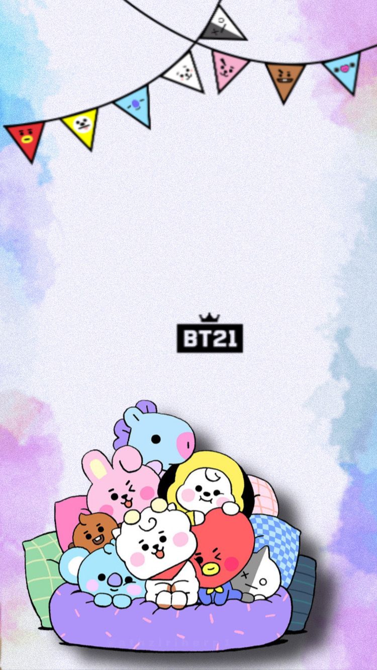 BT21 Wallpaper. Bts drawings, Cartoon wallpaper, Bts fanart
