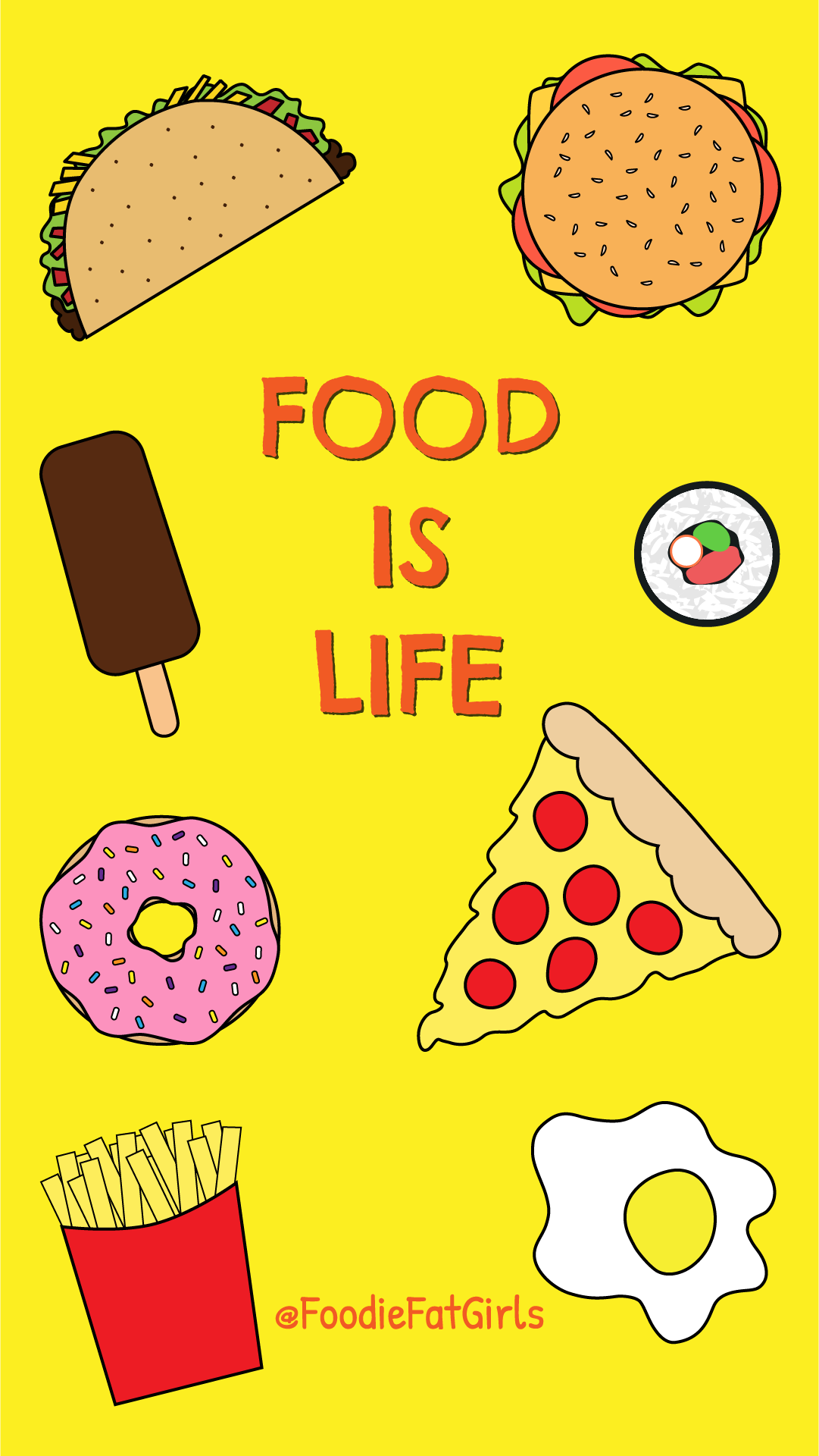 Food Is Life Wallpaper