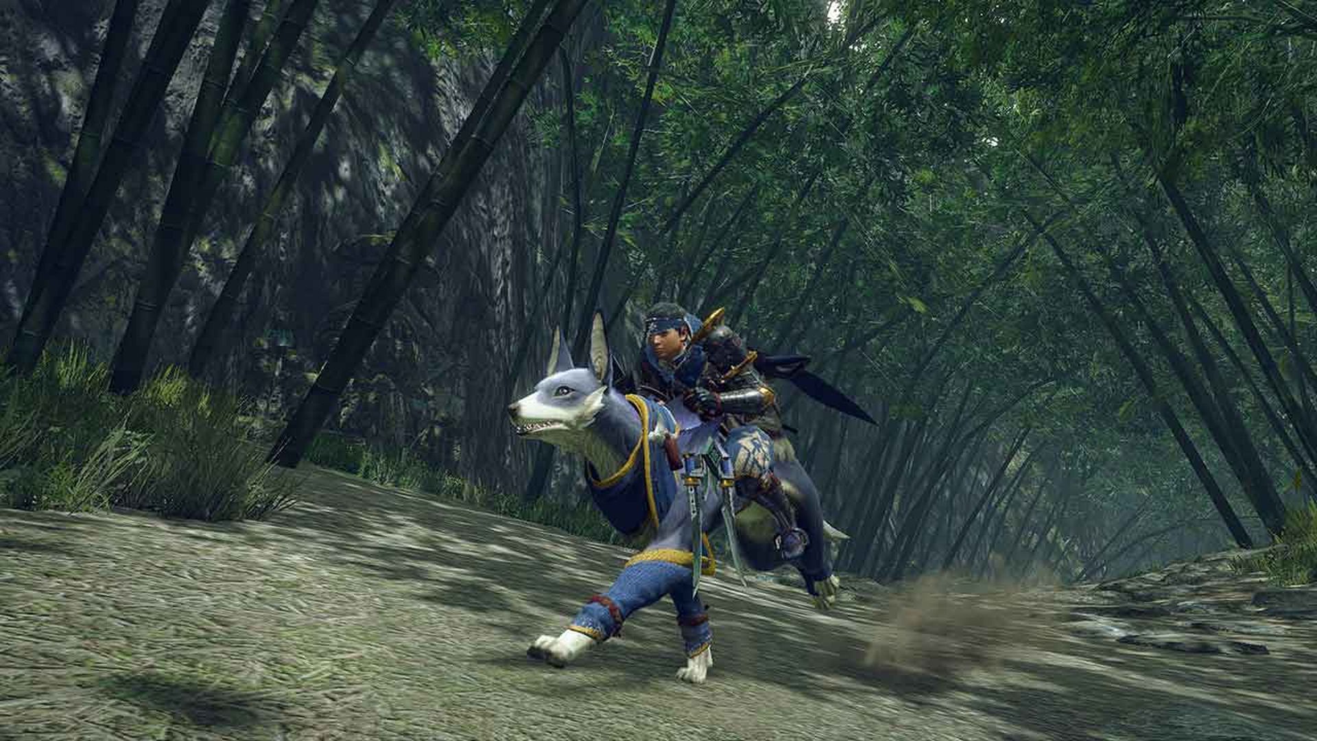 Monster Hunter Rise shows off Palamute gear and Arzuros