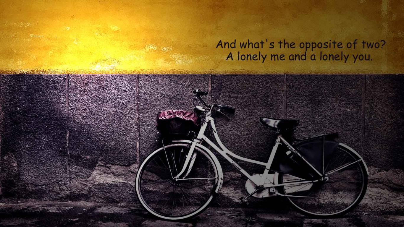 Free download Download HD Lonely Bike Love Quotes for Facebook Timeline Cover [1366x768] for your Desktop, Mobile & Tablet. Explore Wallpaper Of Loneliness. Lonely Wallpaper, Lonely Wallpaper with Quotes