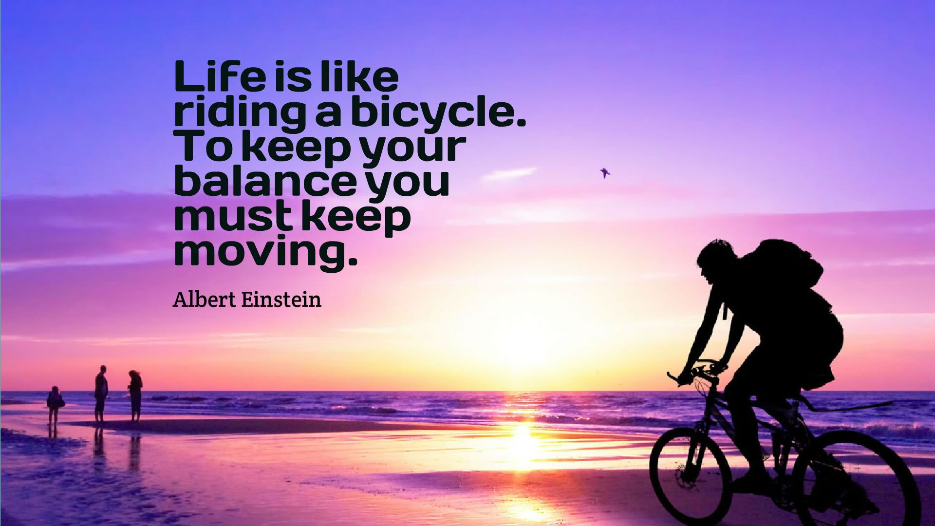 Life Is A Riding Bicycle Quotes Wallpaper 10723