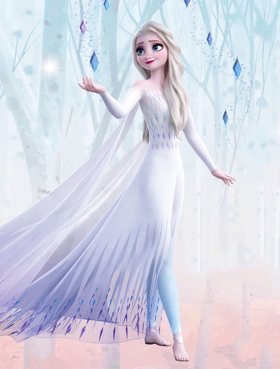 Frozen 2 Elsa White Dress Wallpaper Free Frozen 2 Elsa White Dress Background - Disney prensesleri, Disney frozen, Disney filmleri