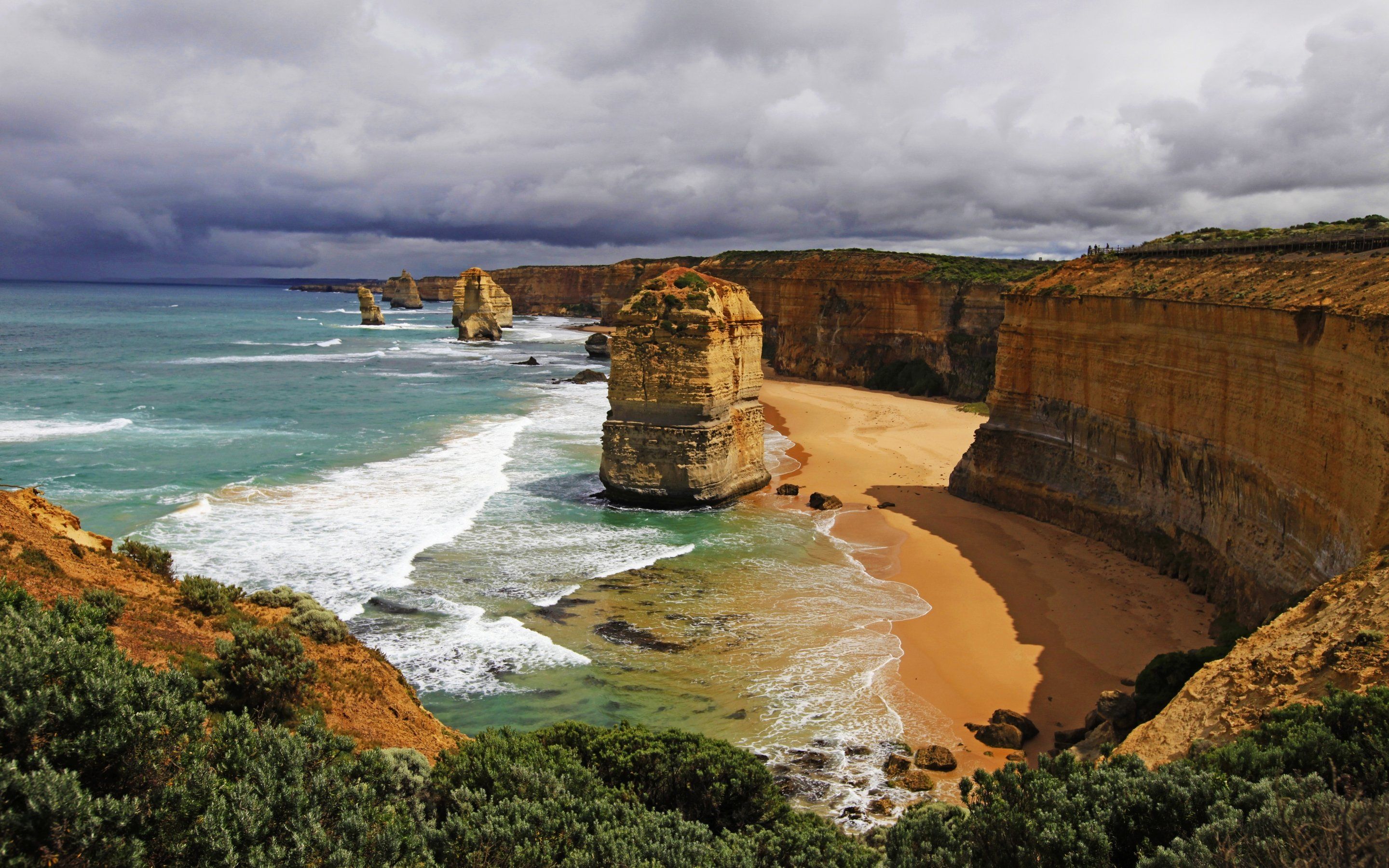clouds, Australia, Victoria, Coastline, Great, Ocean, Road, Limestone, Stacks, 12, Apostles, The, Twelve, Apostles Wallpaper HD / Desktop and Mobile Background