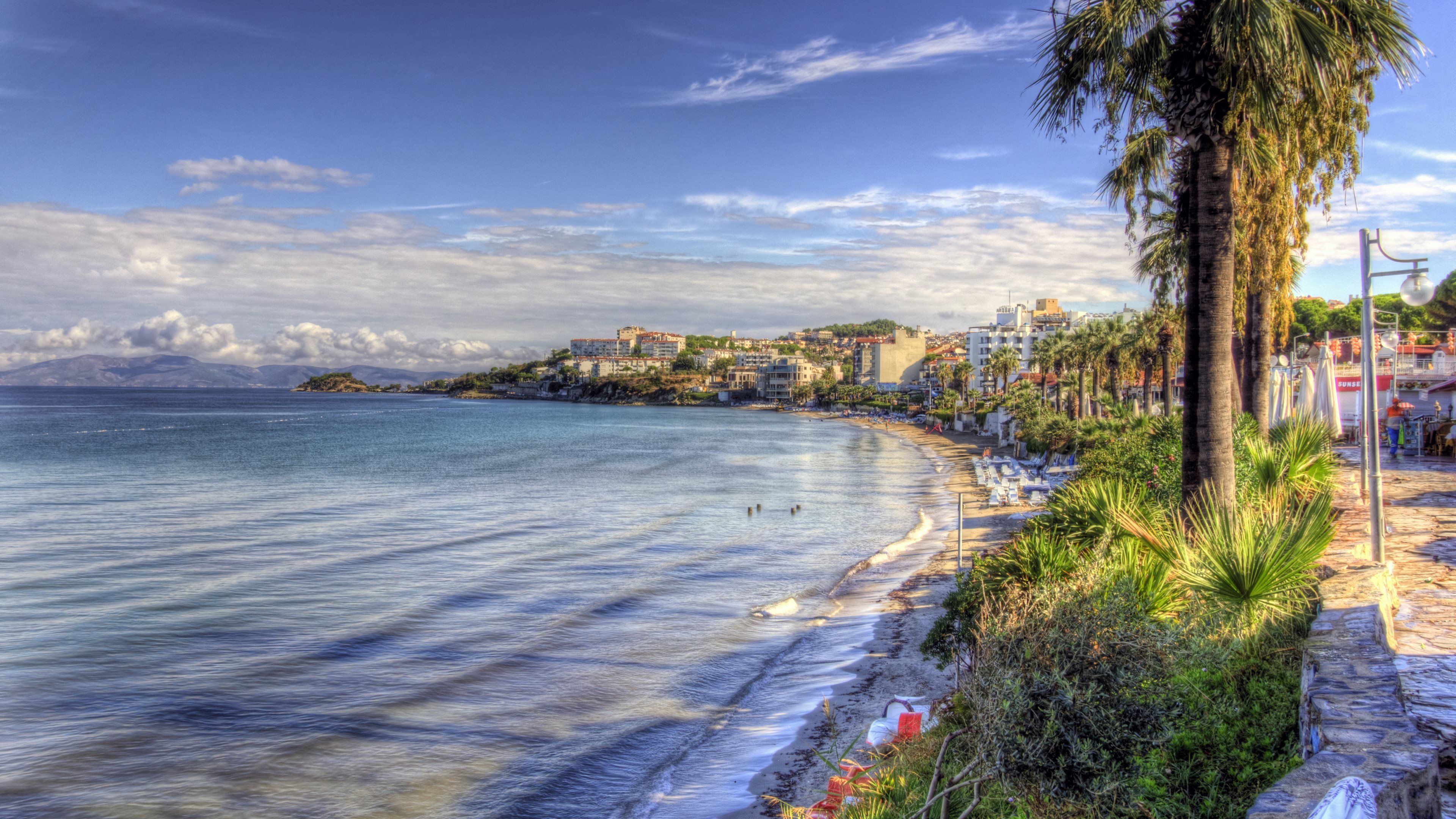 Paisagens4K. Beach, Places, Kusadasi