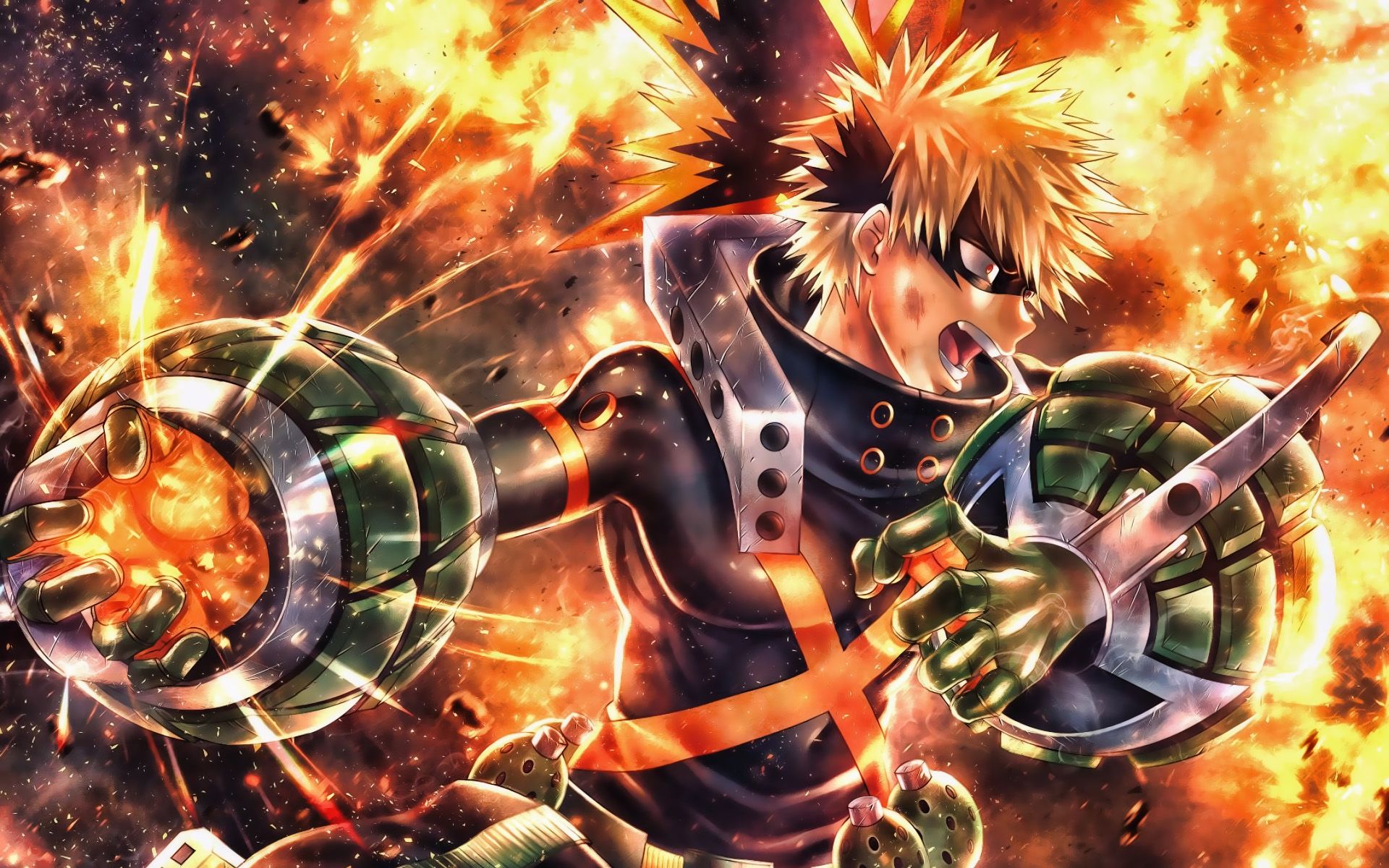 Anger Katsuki Bakugou, Fire, Boku No Hero Academia, Bakugou My Hero Academia HD Wallpaper & Background Download