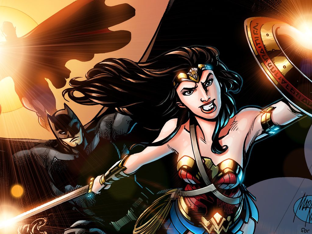 Justice League Wonder Woman Superman Batman Wallpaper