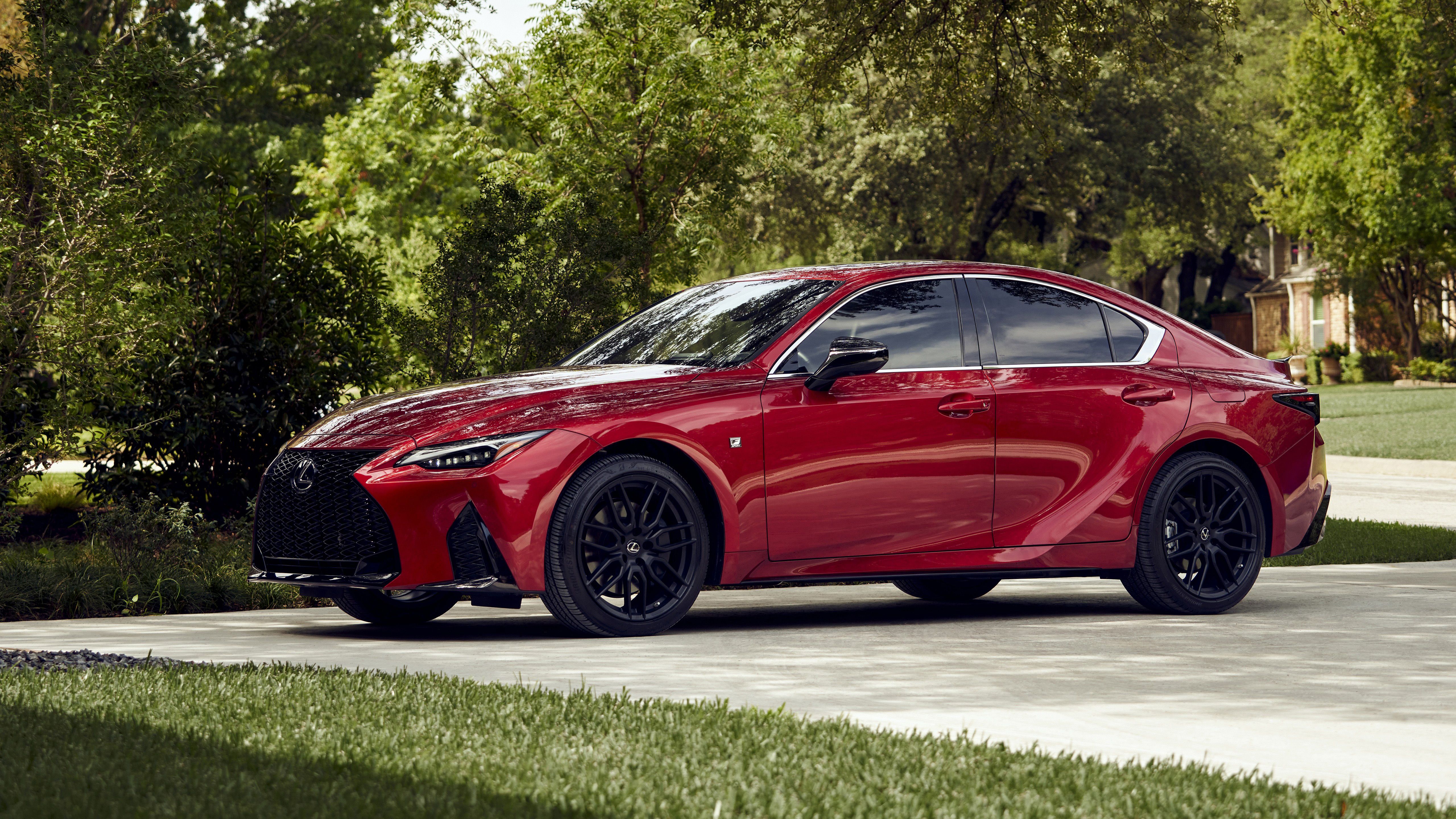 Red 2021 Lexus IS 350 AWD F SPORT 2 4K 5K HD Cars Wallpaper